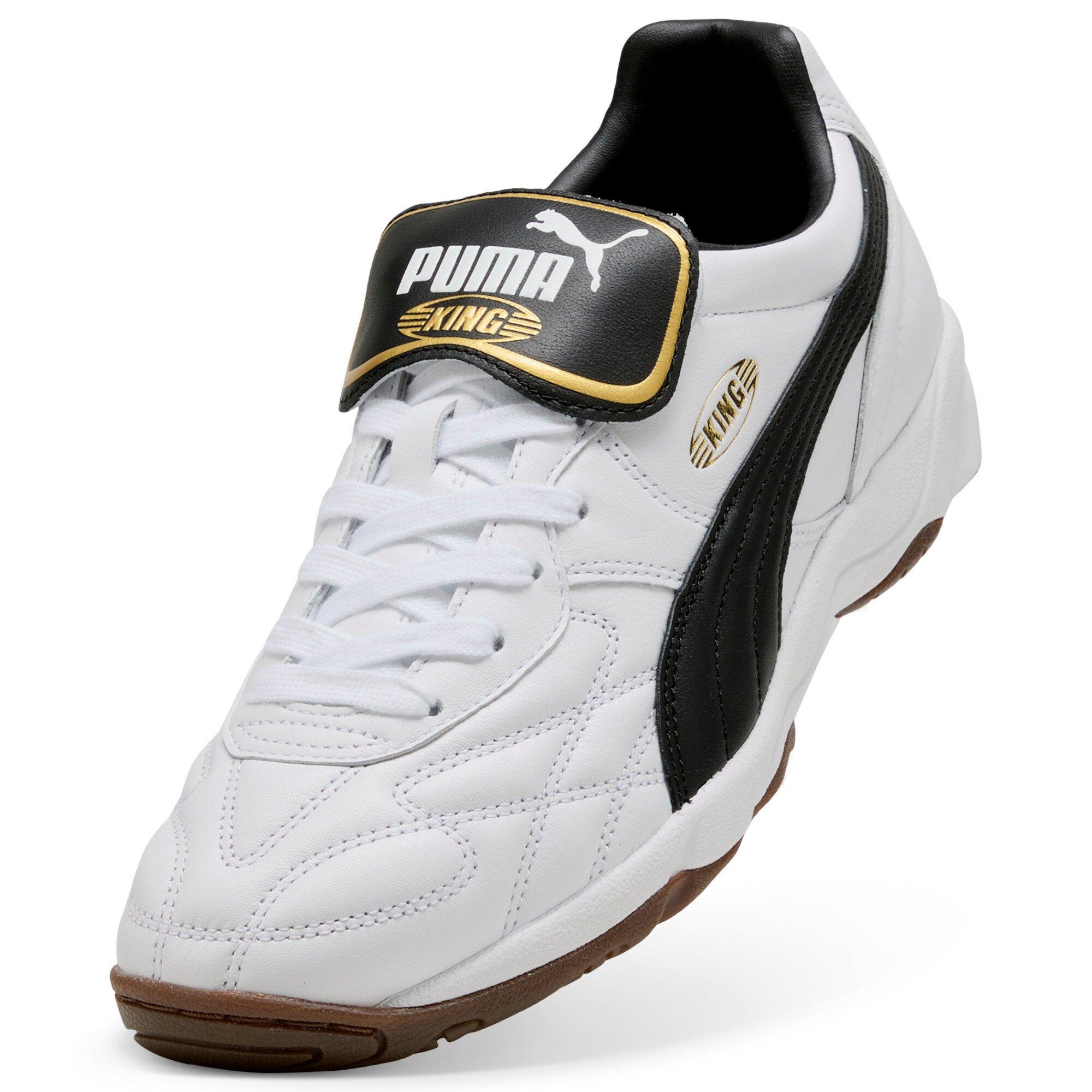 PUMA King Indoor "PUMA White/PUMA Black" Men's Shoe - WHITE/BLACK Thumbnail View 5