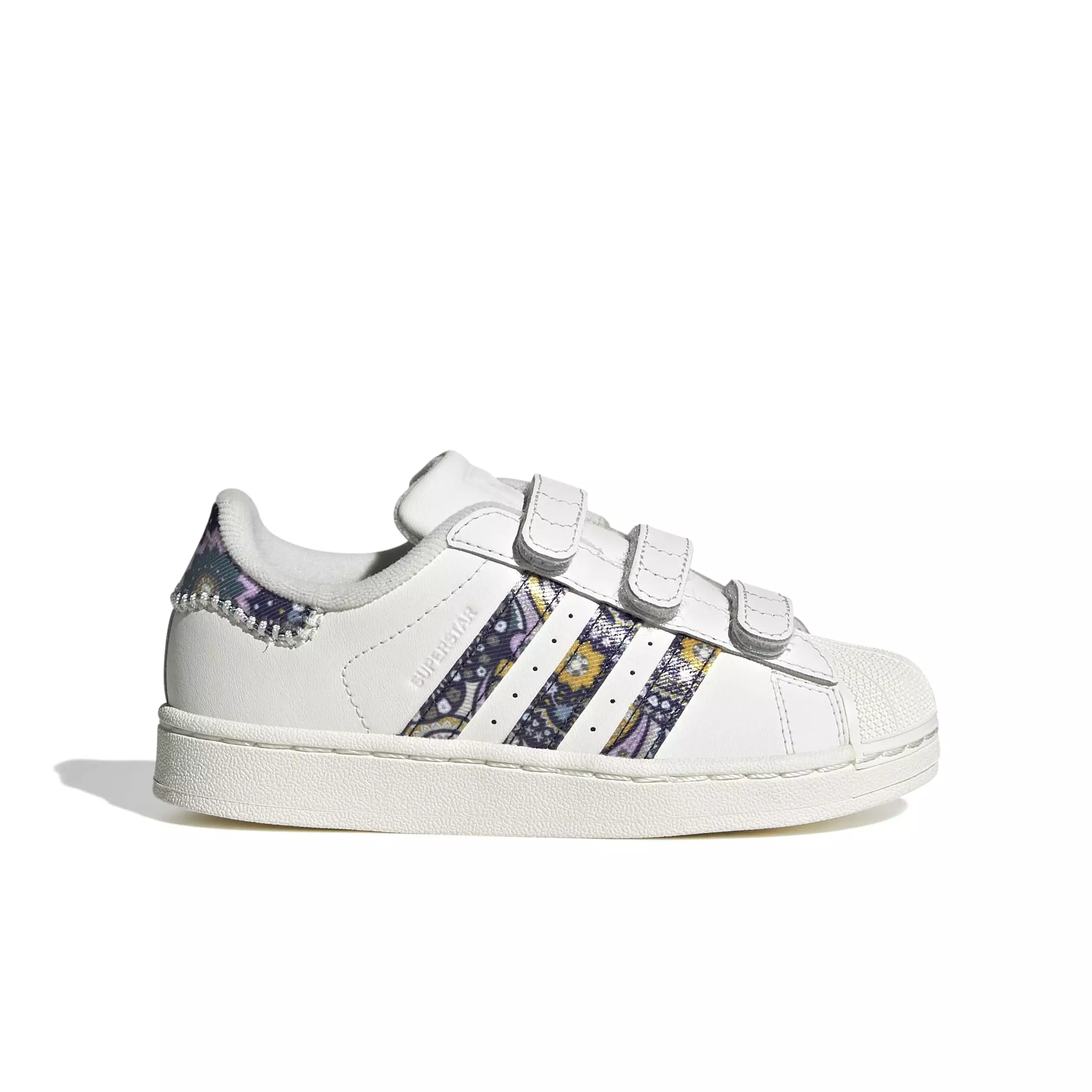 adidas Originals Liberty London Superstar II CC "White/Orchid Fusion/Gum 1" Preschool Girls' Shoe - WHITE/ORCHID/GUM