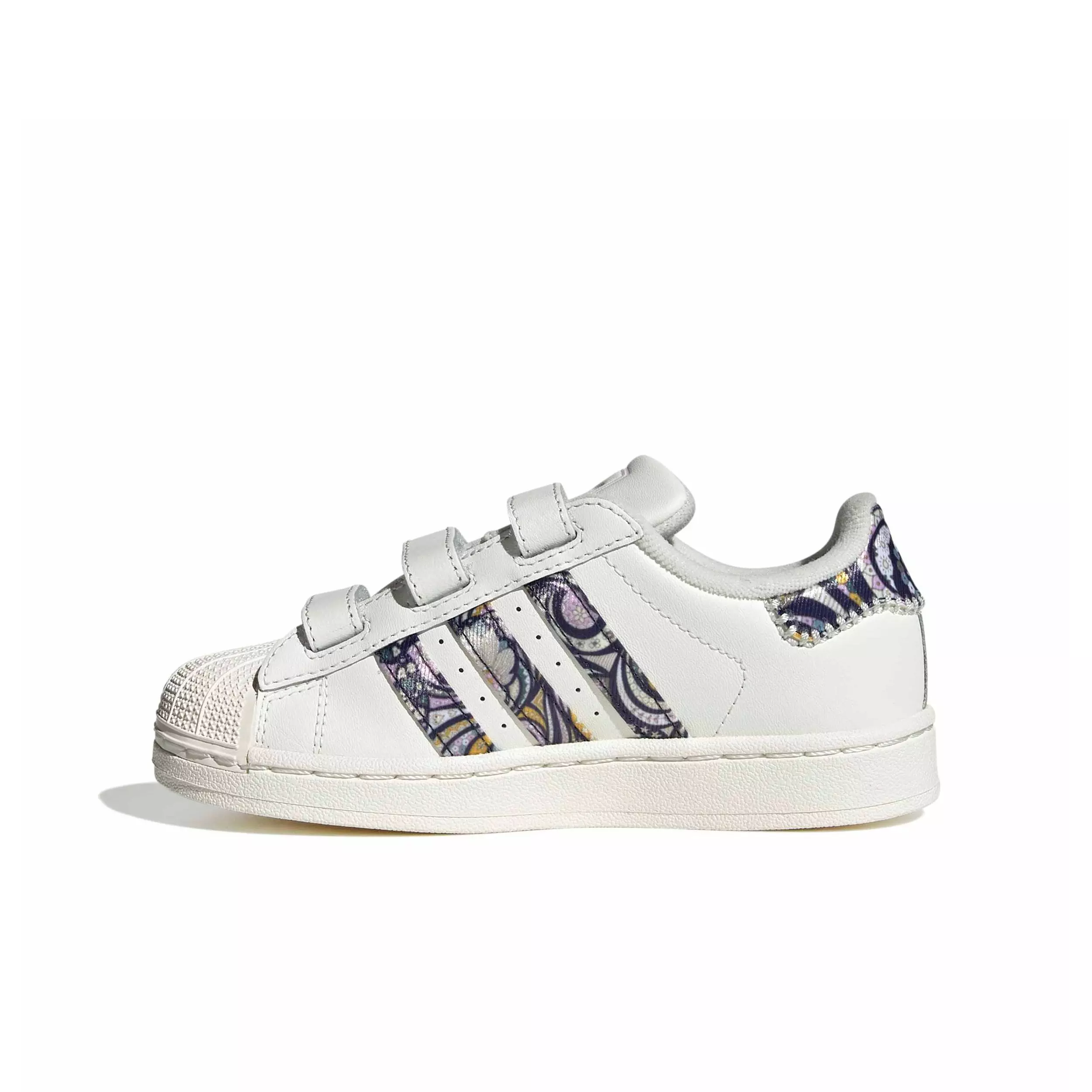 adidas Originals Liberty London Superstar II CC "White/Orchid Fusion/Gum 1" Preschool Girls' Shoe - WHITE/ORCHID/GUM