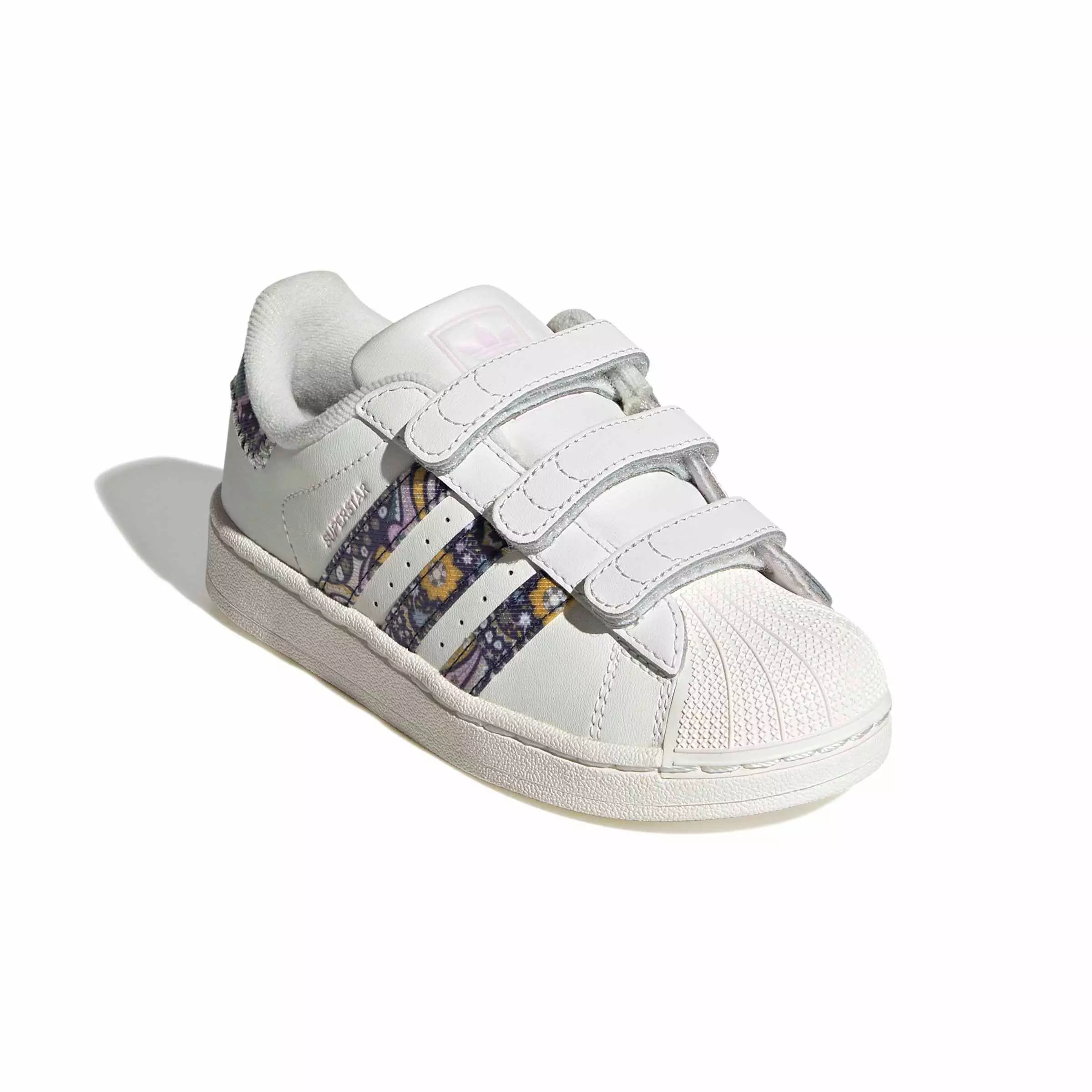 adidas Originals Liberty London Superstar II CC "White/Orchid Fusion/Gum 1" Preschool Girls' Shoe - WHITE/ORCHID/GUM