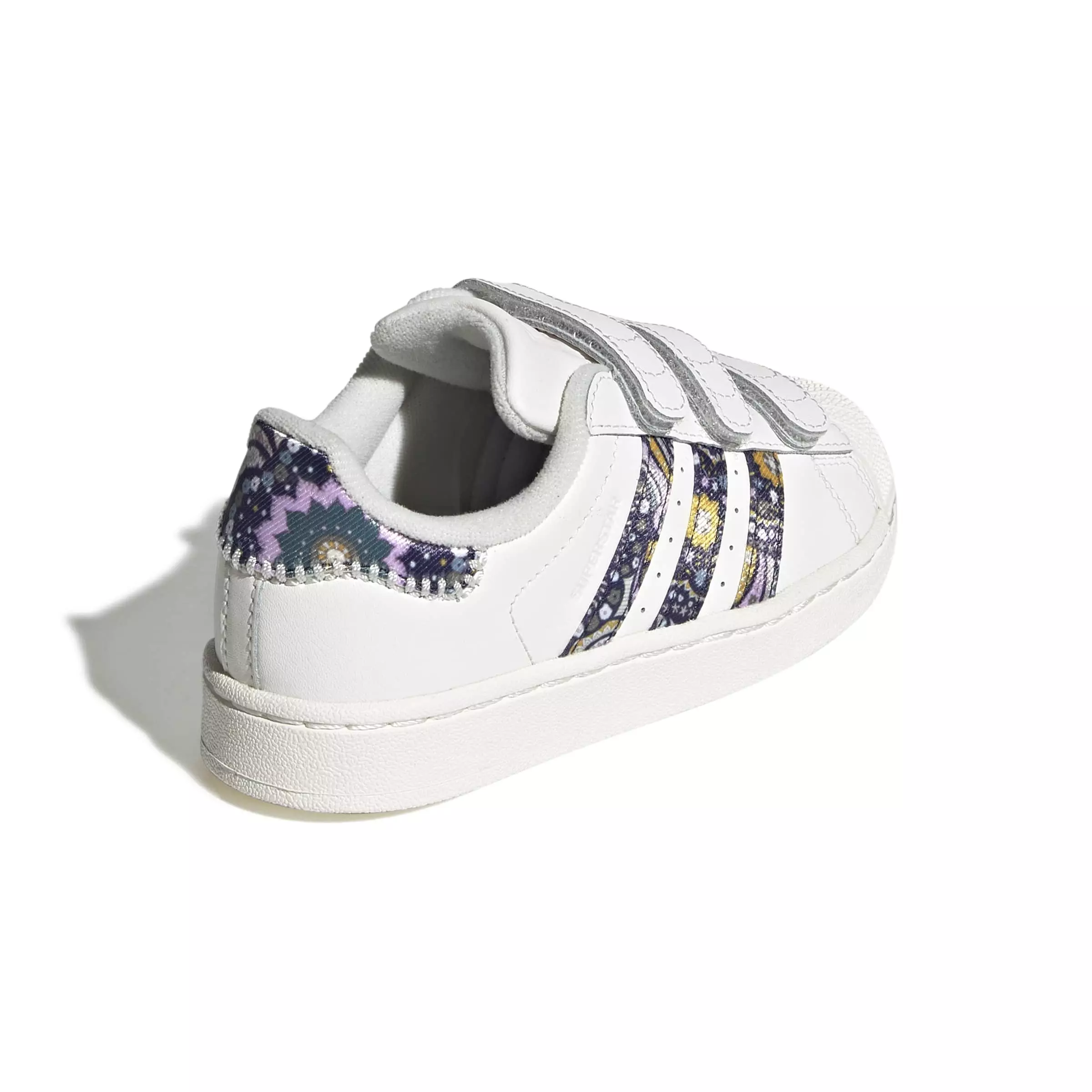 adidas Originals Liberty London Superstar II CC "White/Orchid Fusion/Gum 1" Preschool Girls' Shoe - WHITE/ORCHID/GUM