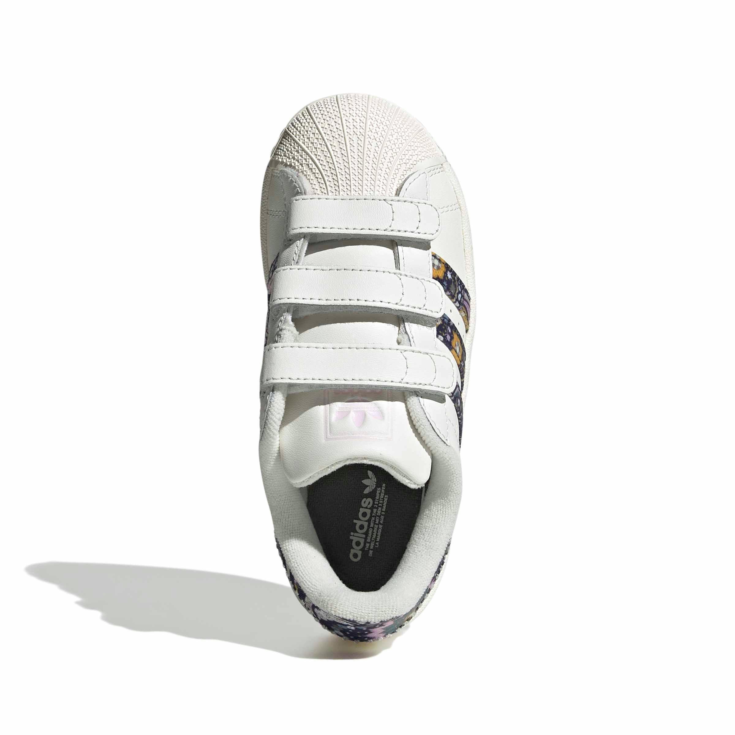 adidas Originals Liberty London Superstar II CC "White/Orchid Fusion/Gum 1" Preschool Girls' Shoe - WHITE/ORCHID/GUM