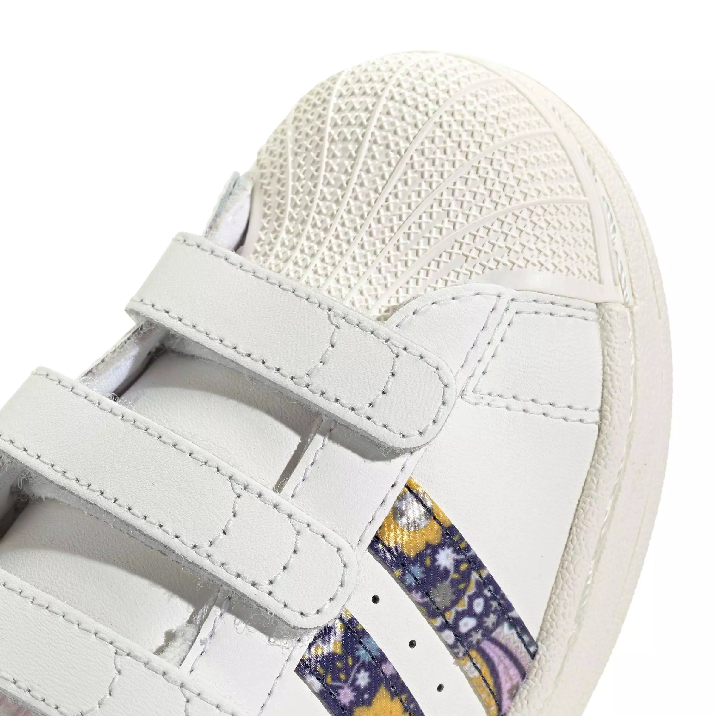 adidas Originals Liberty London Superstar II CC "White/Orchid Fusion/Gum 1" Preschool Girls' Shoe - WHITE/ORCHID/GUM