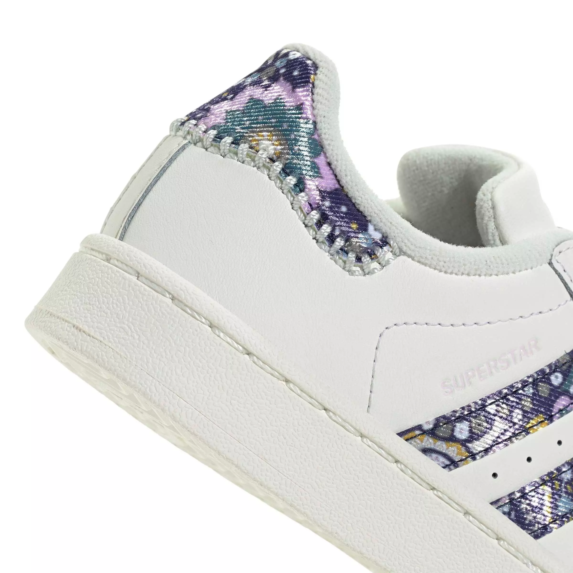 adidas Originals Liberty London Superstar II CC "White/Orchid Fusion/Gum 1" Preschool Girls' Shoe - WHITE/ORCHID/GUM