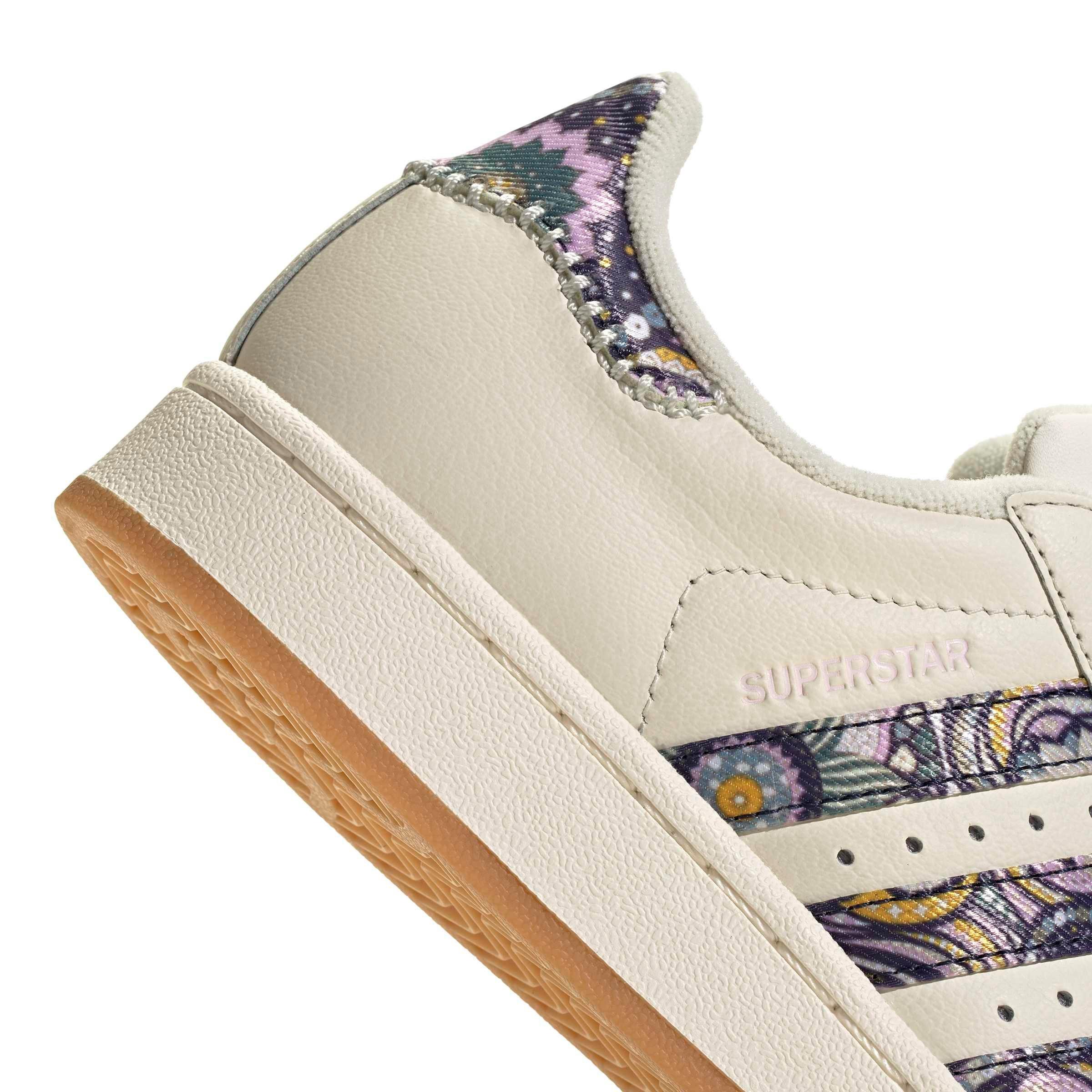 adidas Originals Liberty London Superstar II "Core White" Grade School Kids' Shoe - WHITE/ORCHID/GUM