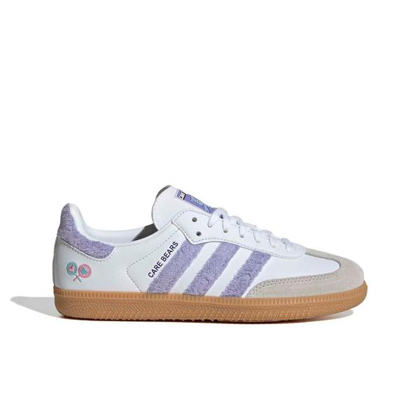 adidas Originals Care Bears Samba OG "Light Purple/Ftwr White/Blue Dawn" Grade School Girls' Shoe - LT PURPLE/WHITE/BLUE