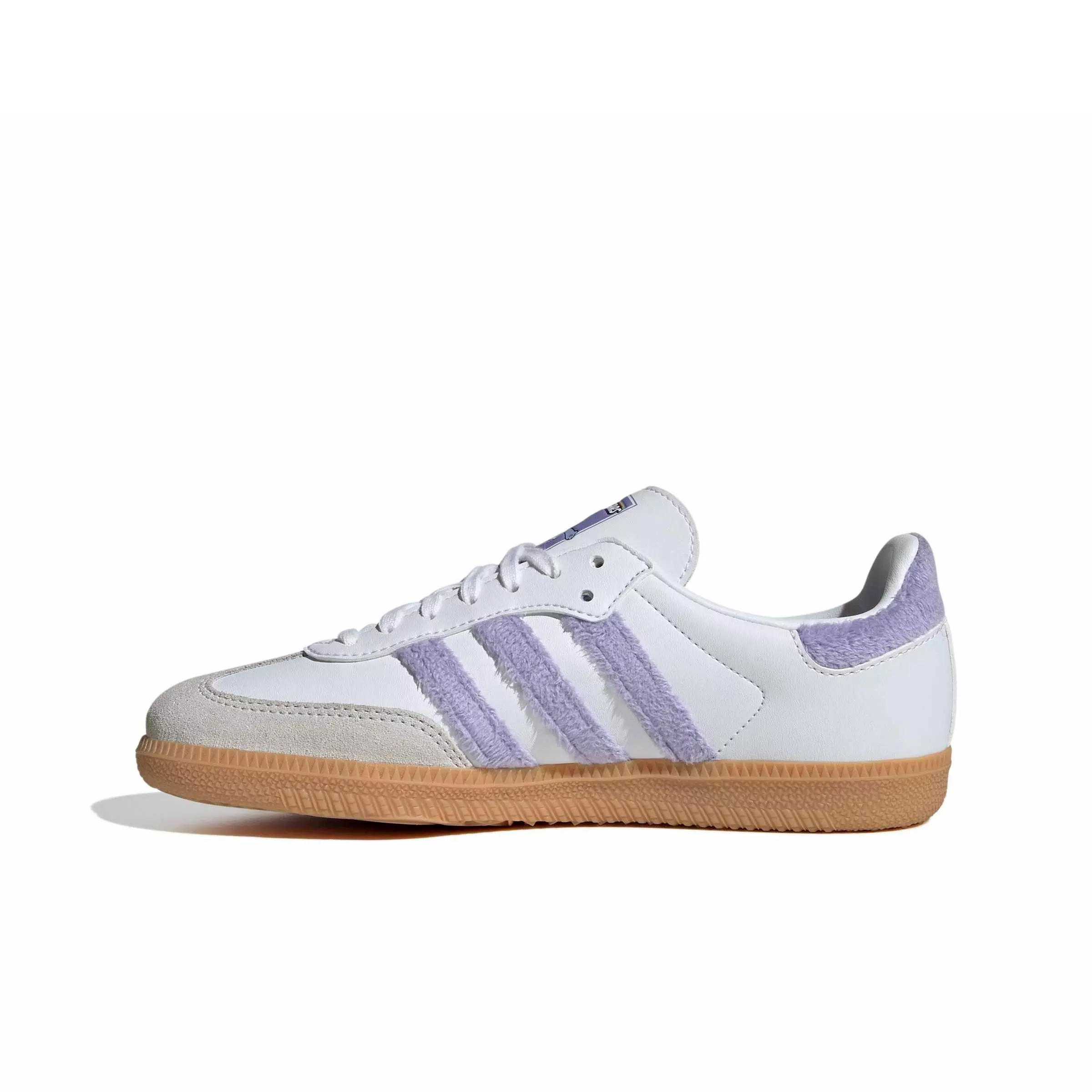adidas Originals Care Bears Samba OG "Light Purple/Ftwr White/Blue Dawn" Grade School Girls' Shoe - LT PURPLE/WHITE/BLUE