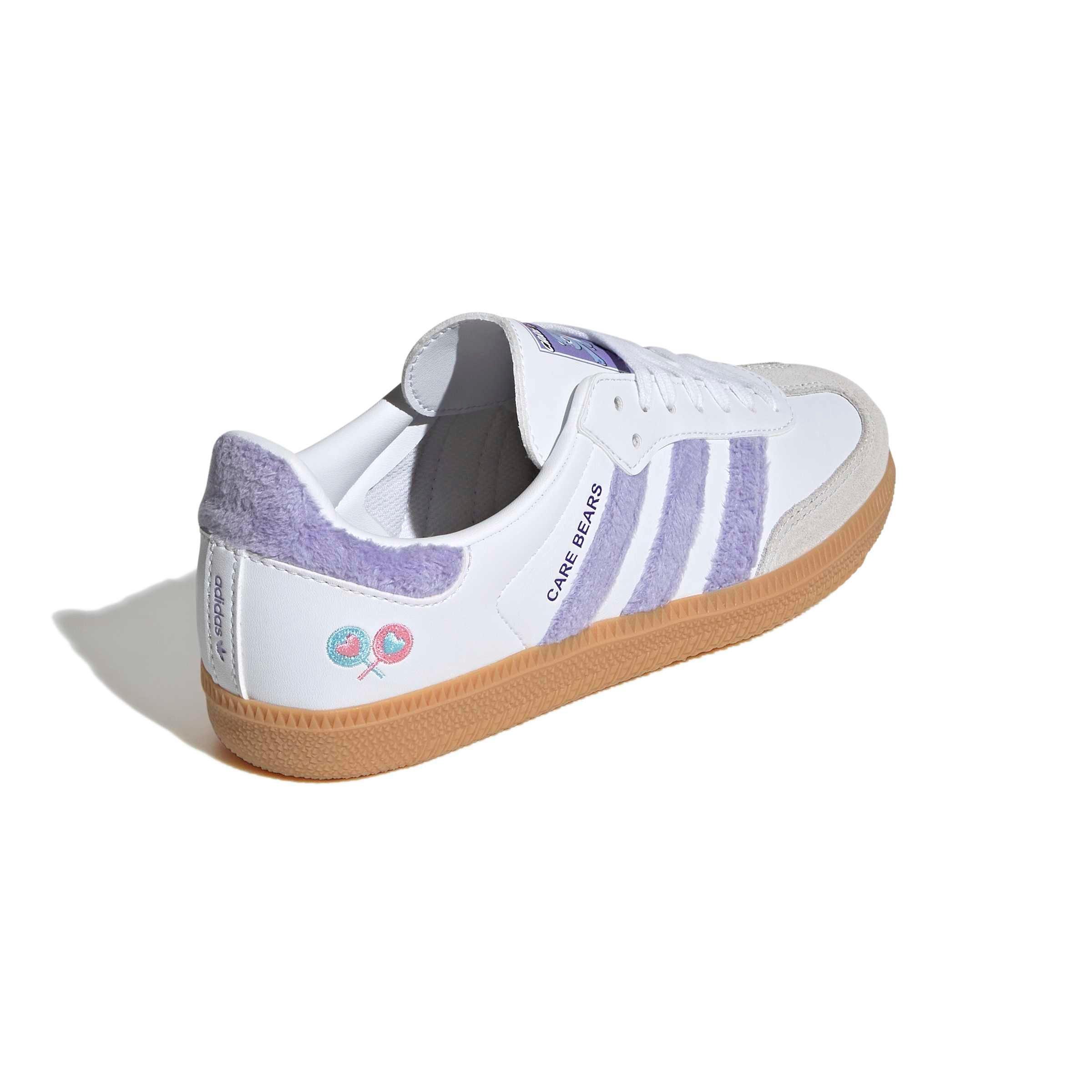 adidas Originals Care Bears Samba OG "Light Purple/Ftwr White/Blue Dawn" Grade School Girls' Shoe - LT PURPLE/WHITE/BLUE