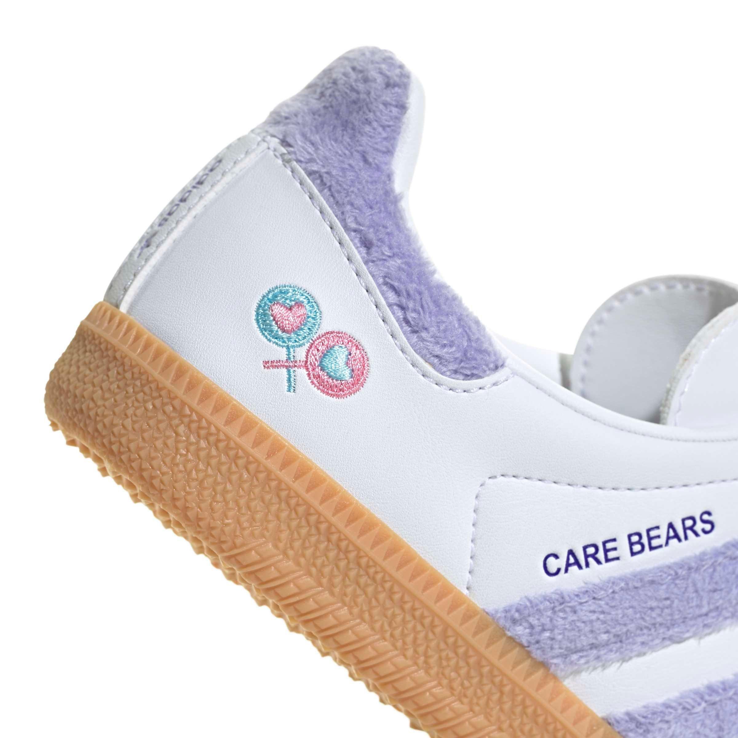 adidas Originals Care Bears Samba OG "Light Purple/Ftwr White/Blue Dawn" Grade School Girls' Shoe - LT PURPLE/WHITE/BLUE