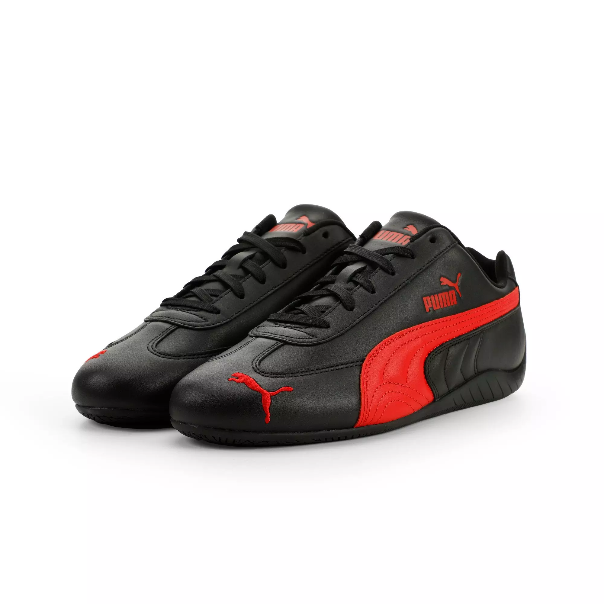 PUMA Speedcat Full Leather "Black/Red" Men's Shoe - BLACK/RED