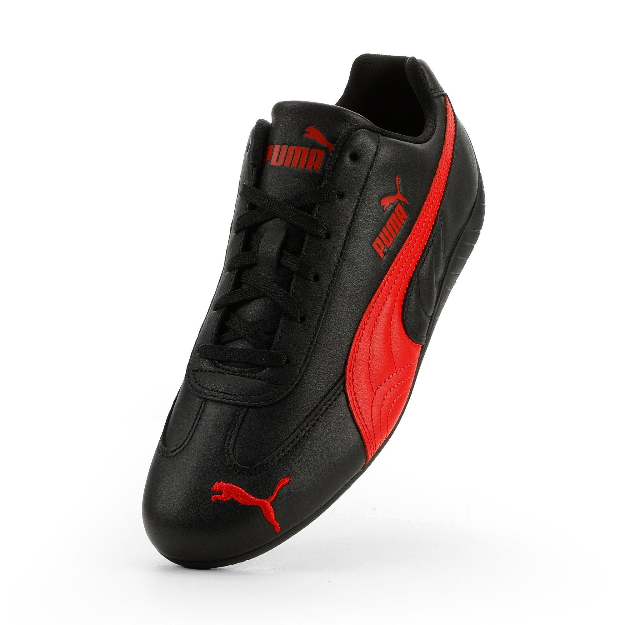 PUMA Speedcat Full Leather Driving Shoe Black/Red | Hibbett display picture 2