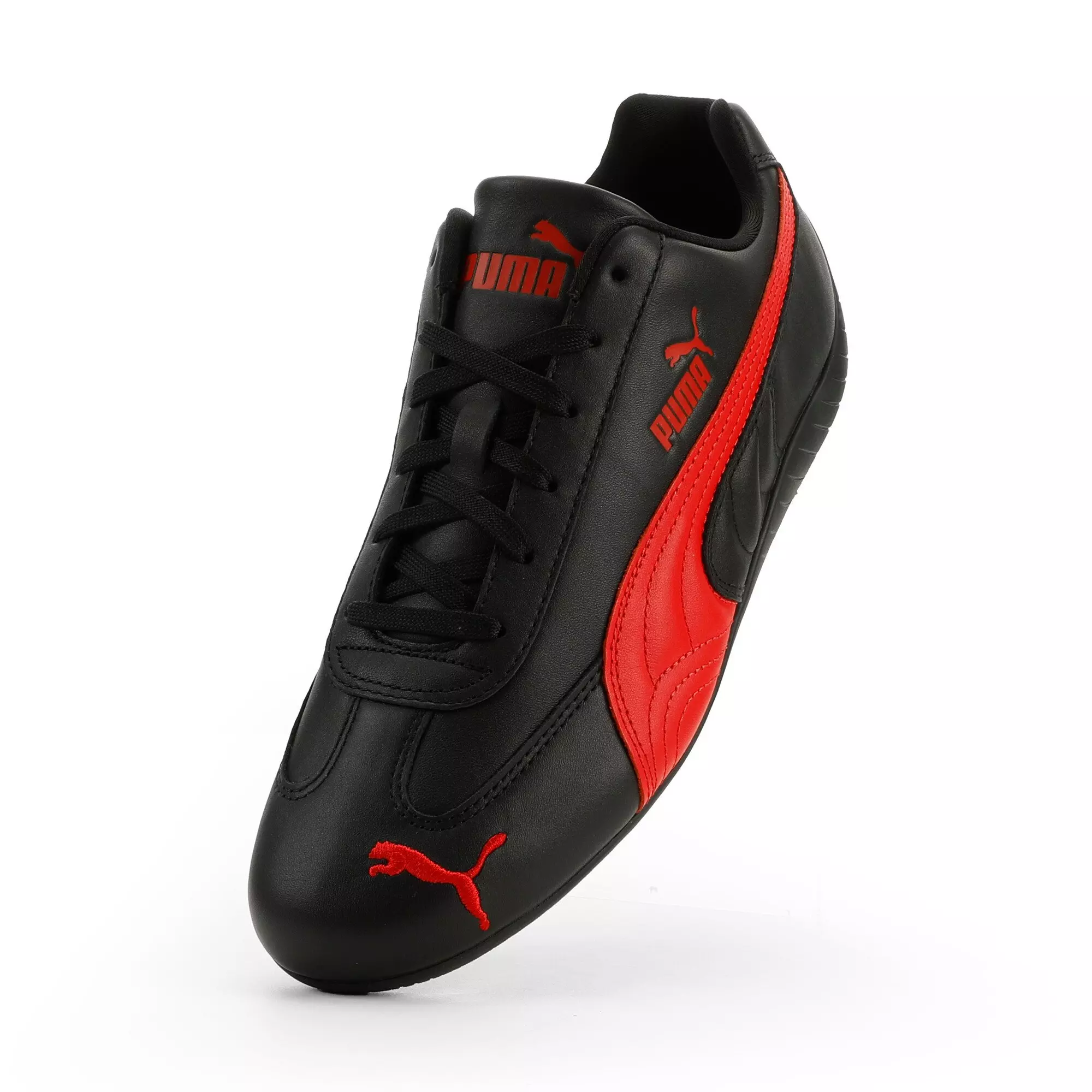 PUMA Speedcat Full Leather "Black/Red" Men's Shoe - BLACK/RED