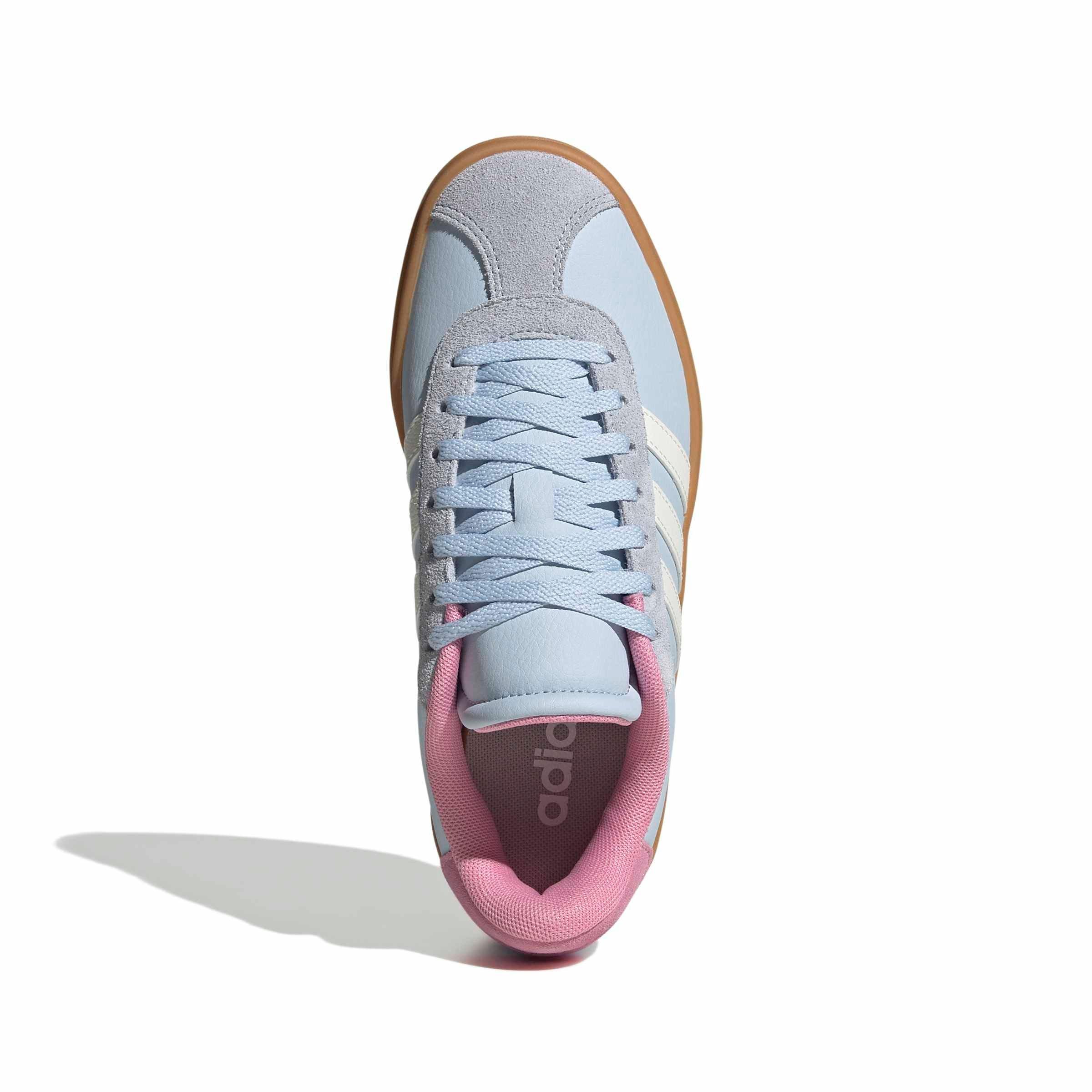 adidas VL Court Bold "Crystal Sky/Core White/St Tropic Bloom" Grade School Girls' Shoe - SKY/WHITE/BLOOM
