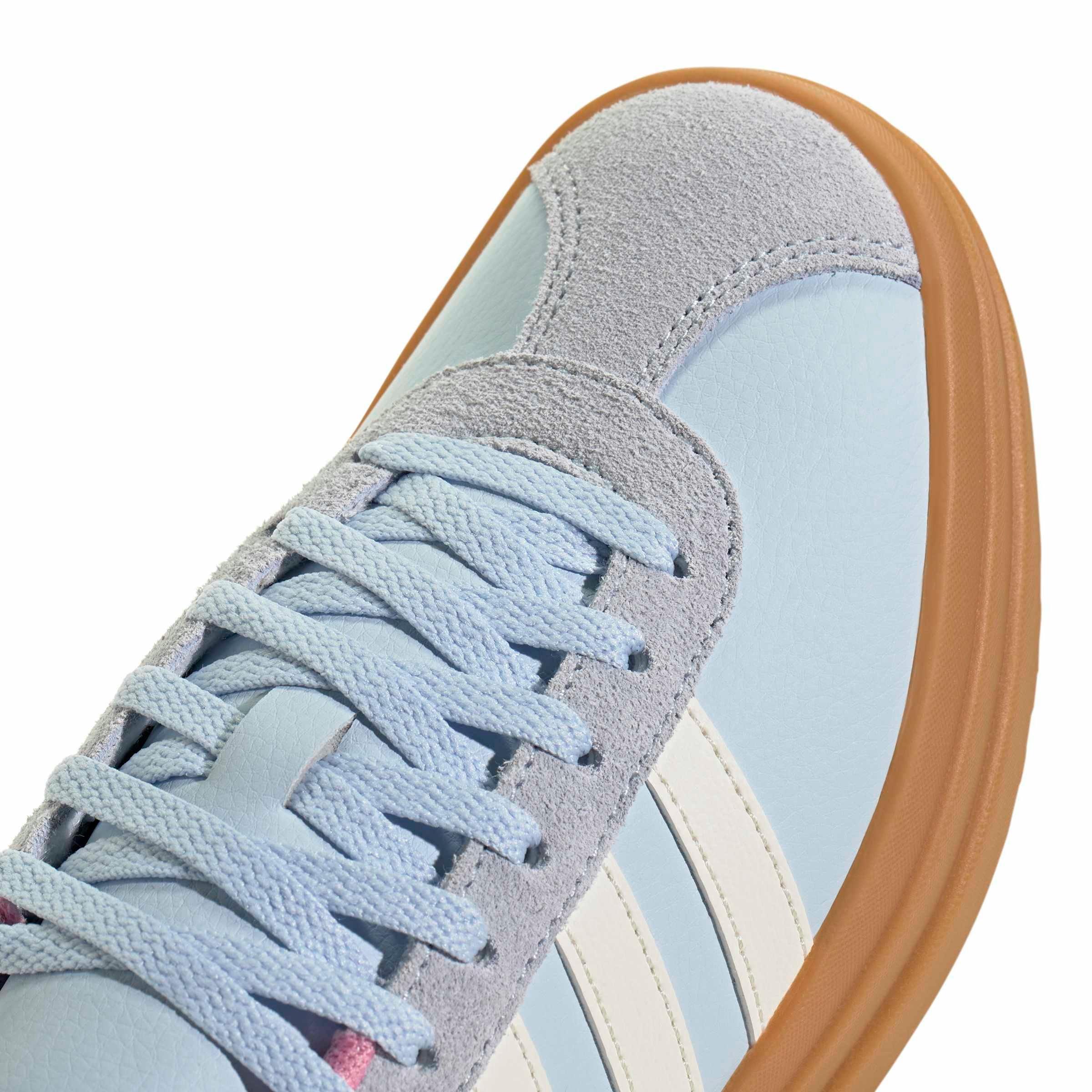 adidas VL Court Bold "Crystal Sky/Core White/St Tropic Bloom" Grade School Girls' Shoe - SKY/WHITE/BLOOM
