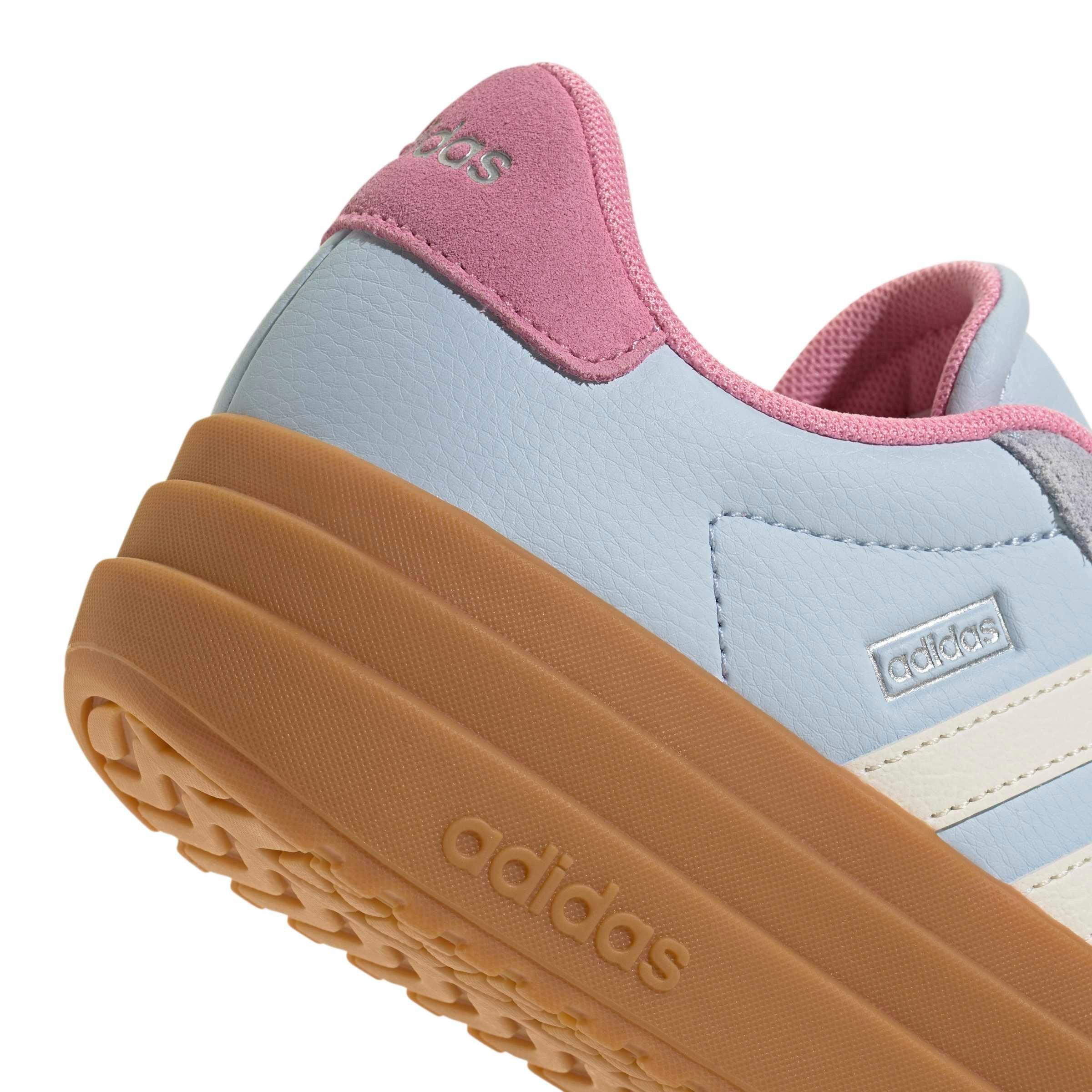 adidas VL Court Bold "Crystal Sky/Core White/St Tropic Bloom" Grade School Girls' Shoe - SKY/WHITE/BLOOM