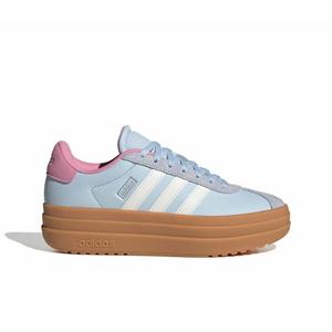 adidas VL Court Bold "Crystal Sky/Core White/St Tropic Bloom" Grade School Girls' Shoe - SKY/WHITE/BLOOM