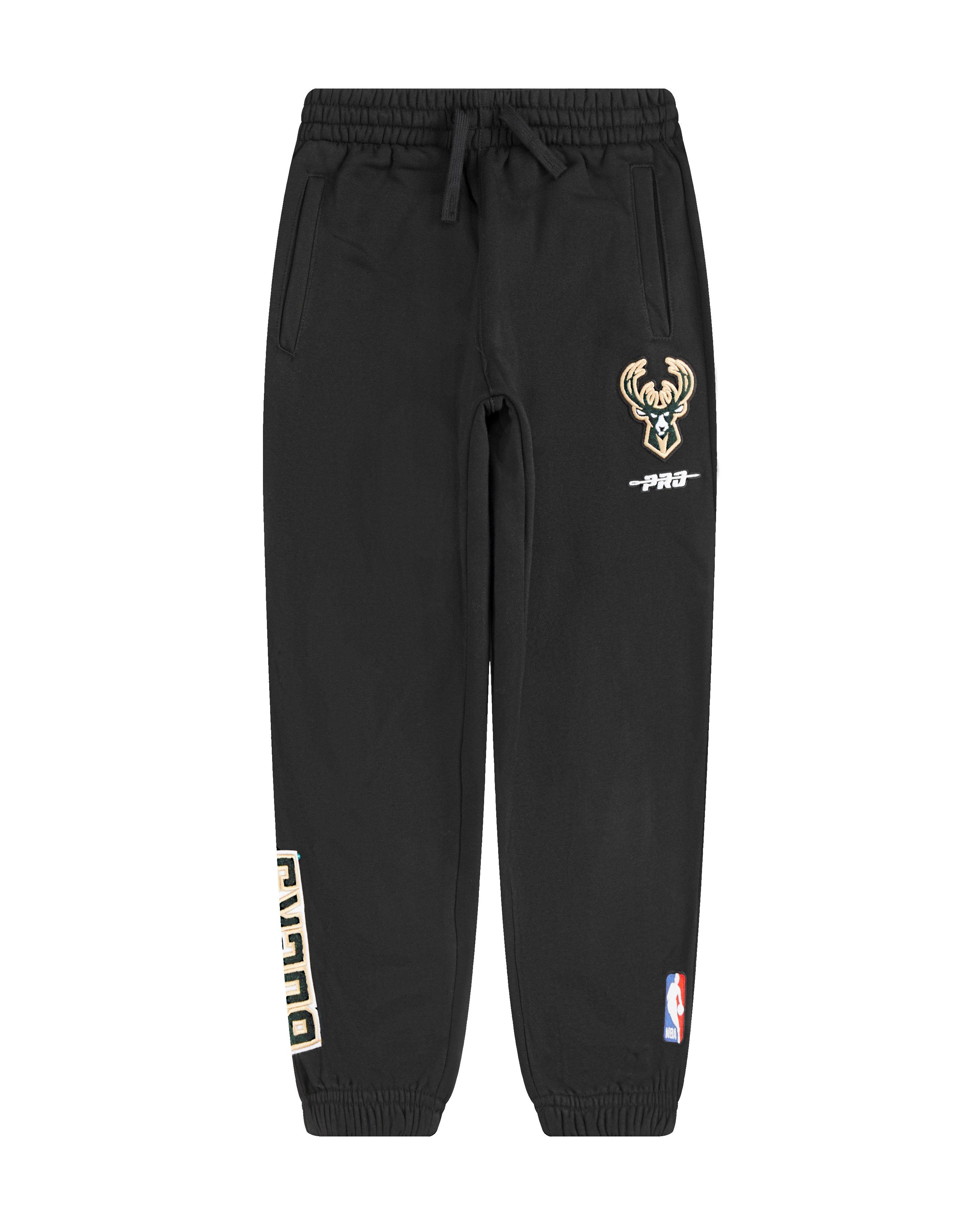 Pro Standard Little Boys' NBA Milwaukee Bucks Classic Fleece Sweatpants - Black - BLACK Thumbnail View 1