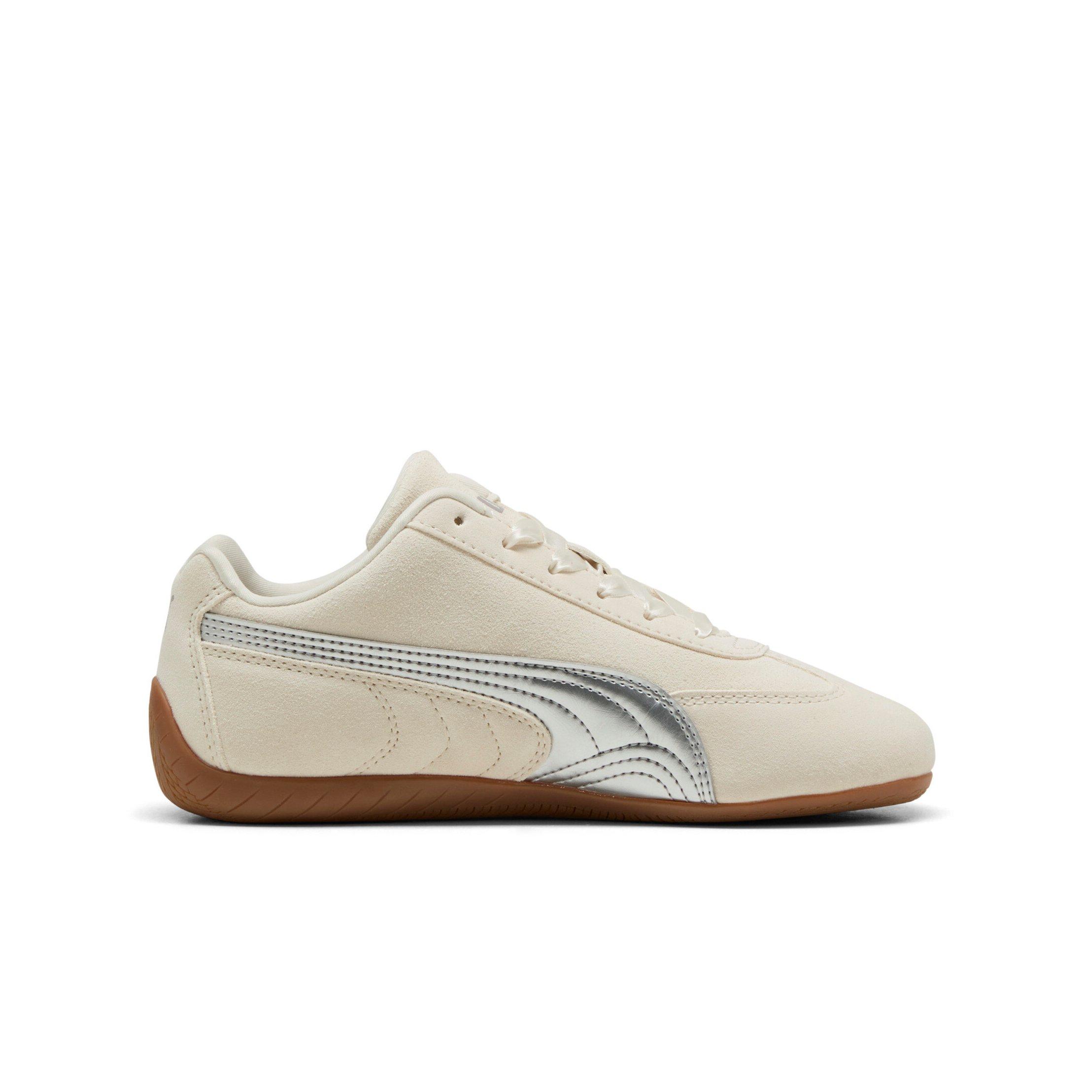 PUMA Speedcat Metallic Grade School Girls' "Alpine Snow/PUMA Silver" Shoe