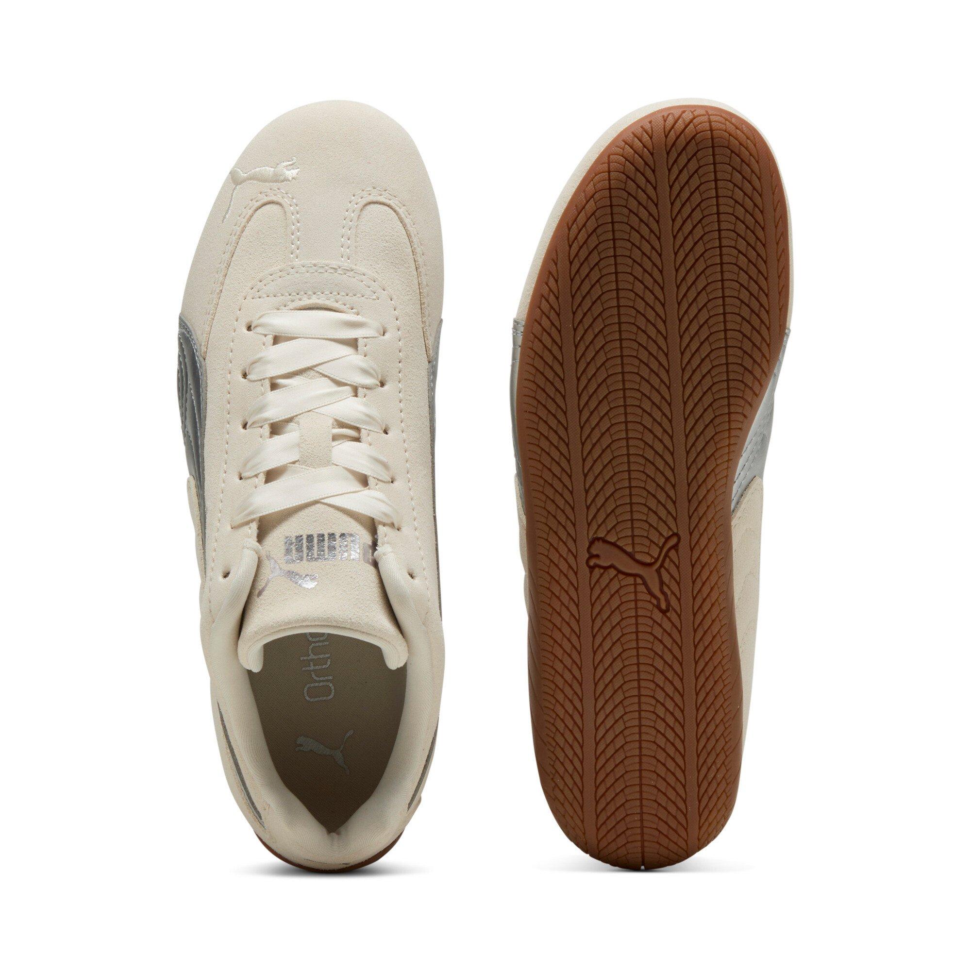 PUMA Speedcat Metallic Grade School Girls' "Alpine Snow/PUMA Silver" Shoe