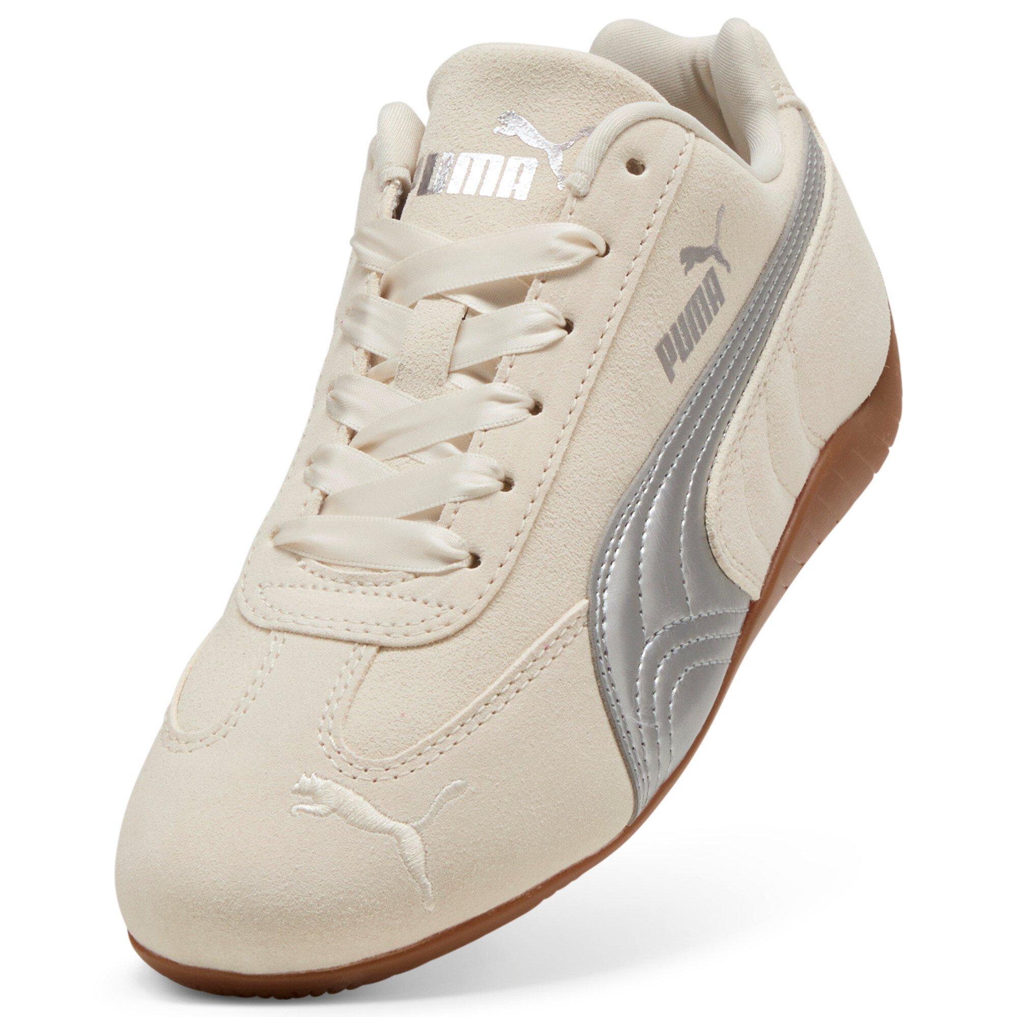 PUMA Speedcat Metallic Grade School Girls' "Alpine Snow/PUMA Silver" Shoe