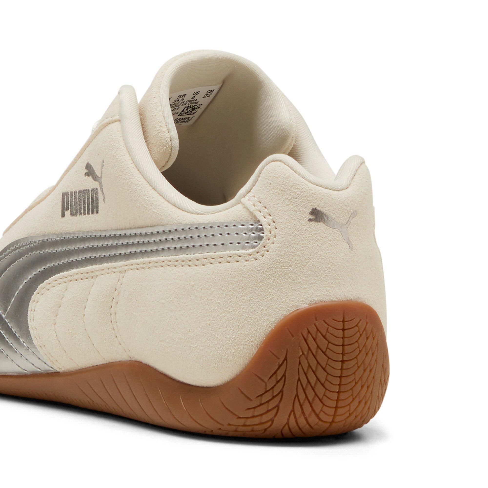 PUMA Speedcat Metallic Grade School Girls' "Alpine Snow/PUMA Silver" Shoe