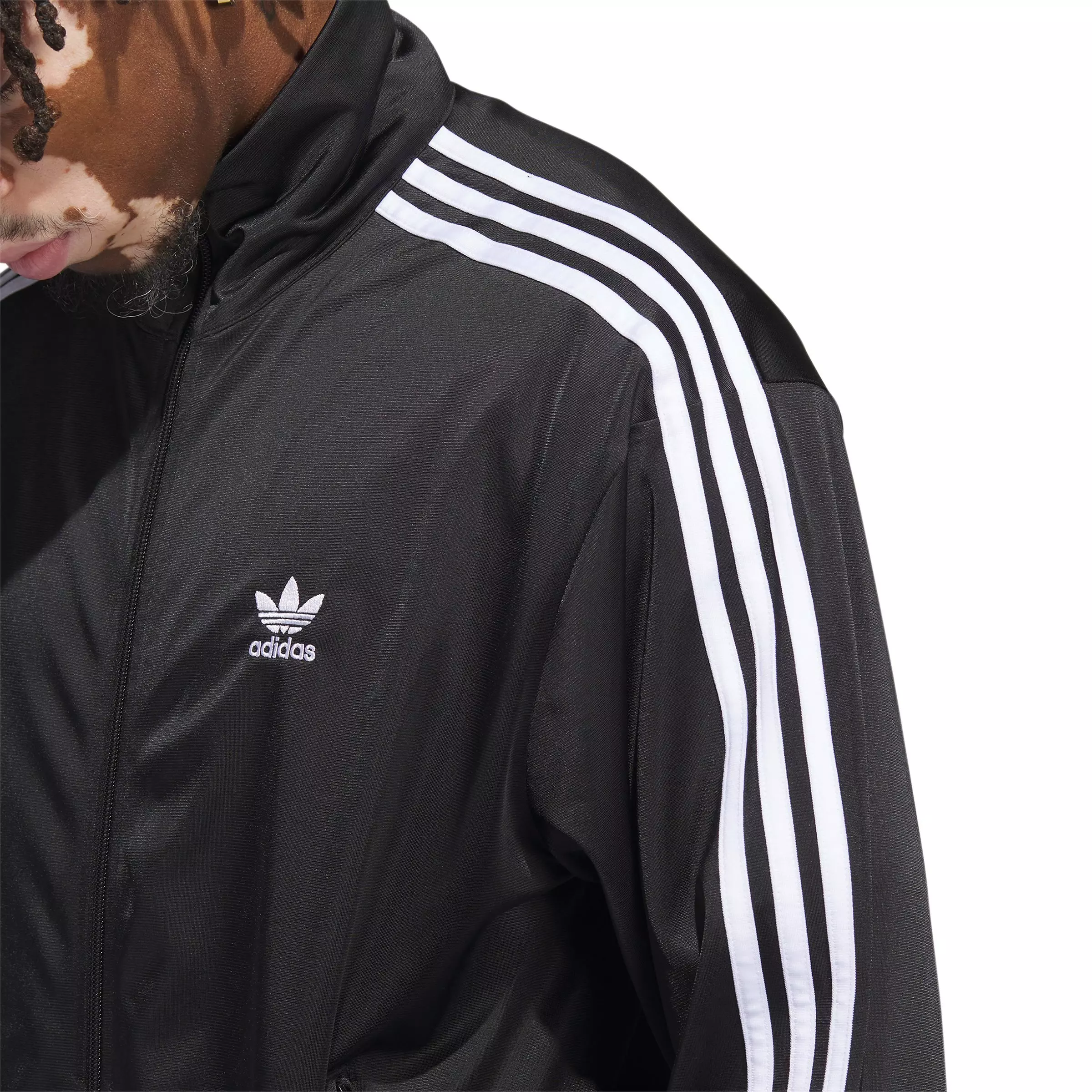 adidas Originals Men's Adicolor Classics Firebird Tracktop- Black - BLACK