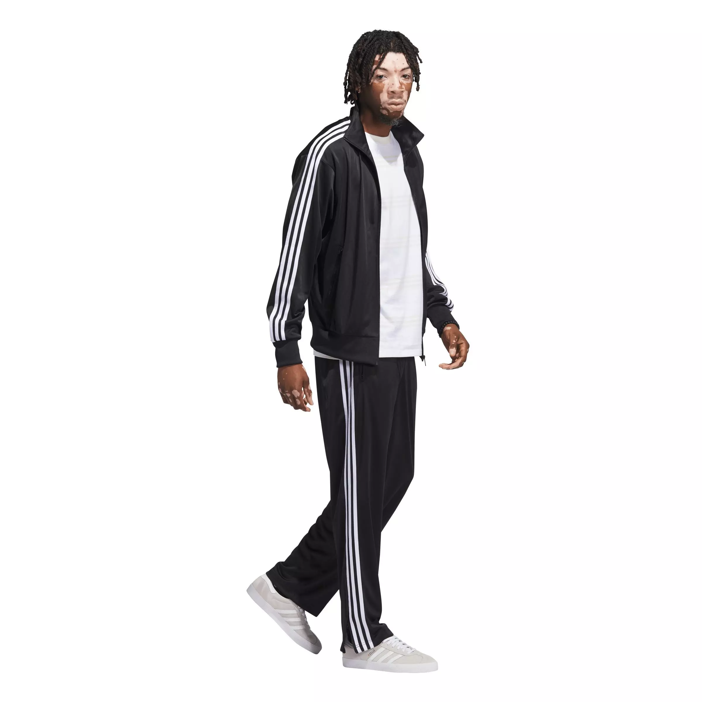 adidas Originals Men's Adicolor Classics Firebird Tracktop- Black - BLACK