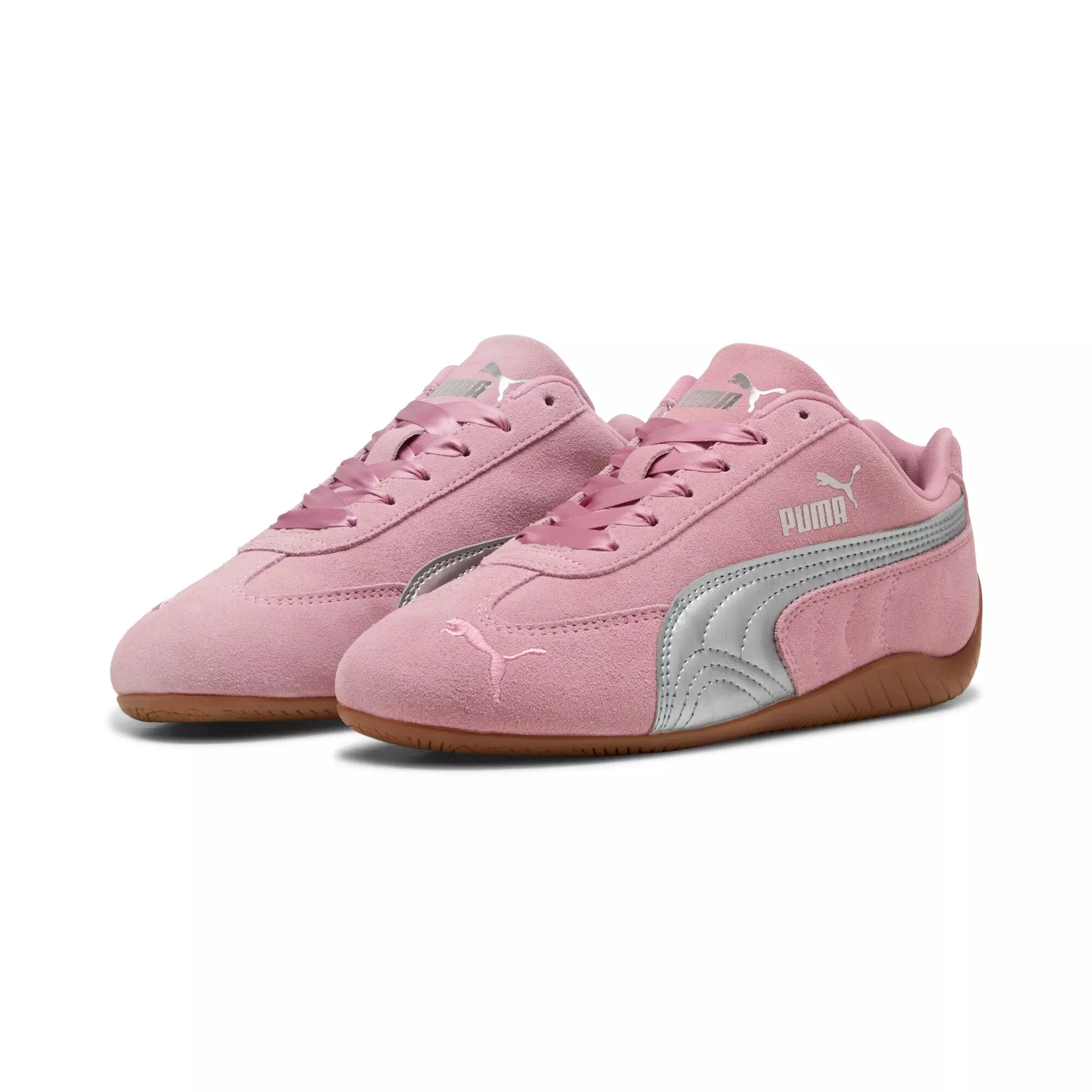 PUMA Speedcat Metallic "Poised Pink/PUMA Silver" Grade School Girls' Shoe - PINK/SILVER