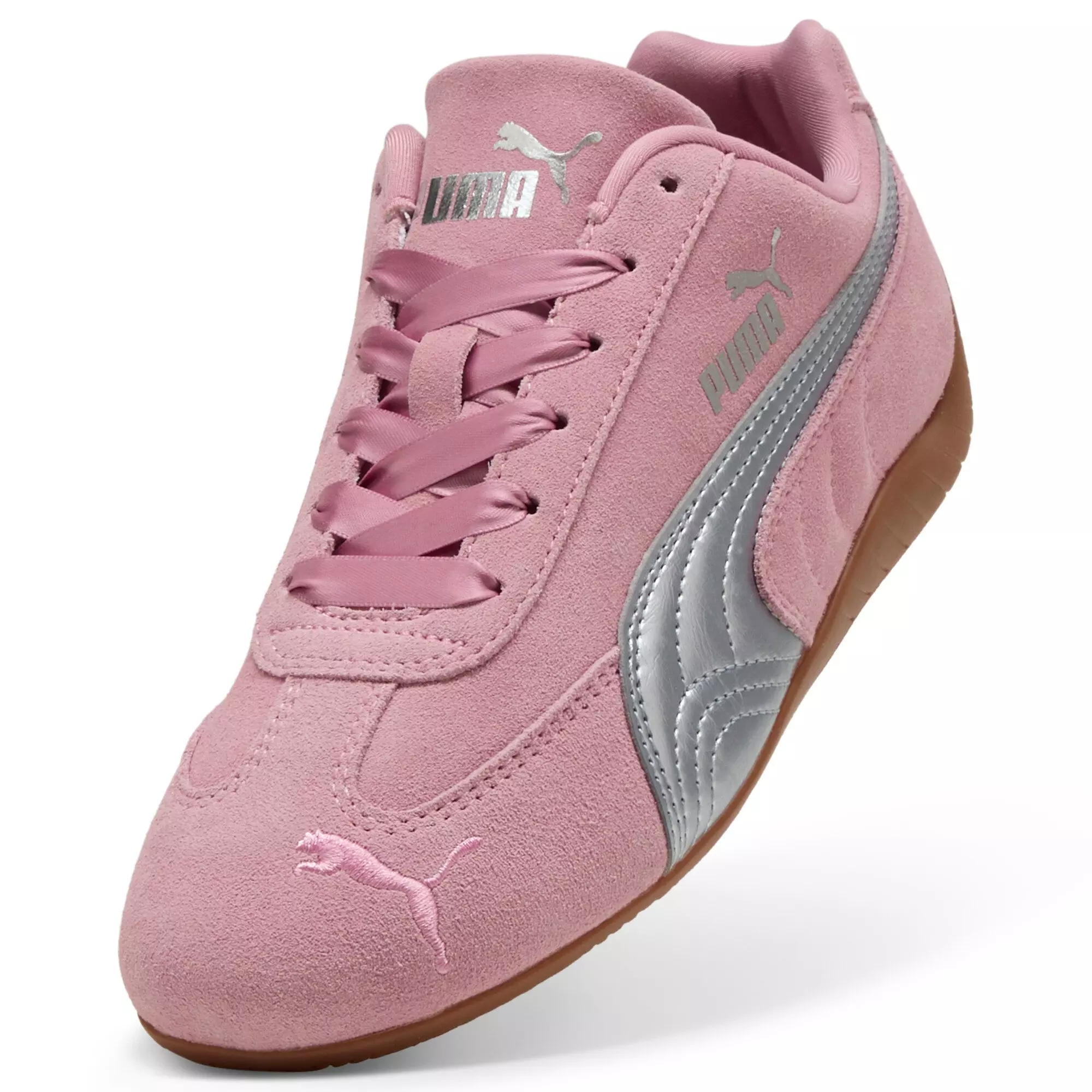 PUMA Speedcat Metallic "Poised Pink/PUMA Silver" Grade School Girls' Shoe - PINK/SILVER