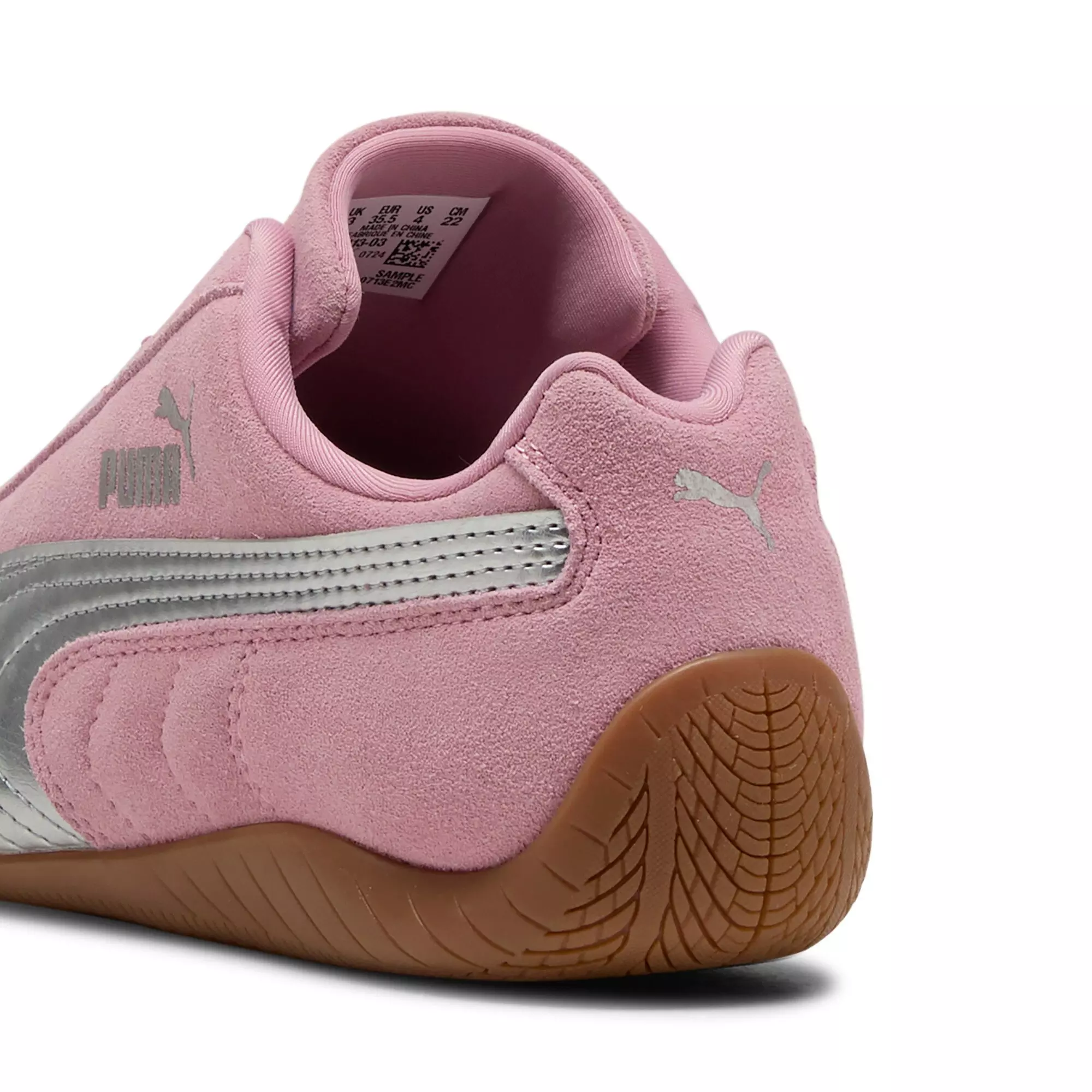 PUMA Speedcat Metallic "Poised Pink/PUMA Silver" Grade School Girls' Shoe - PINK/SILVER
