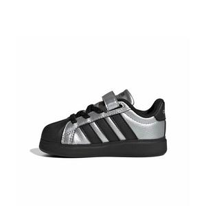 adidas Streettalk "Silver Metallic/Core Black/Silver Metallic" Infant Girls' Shoe - SILVER/BLACK/SILVER