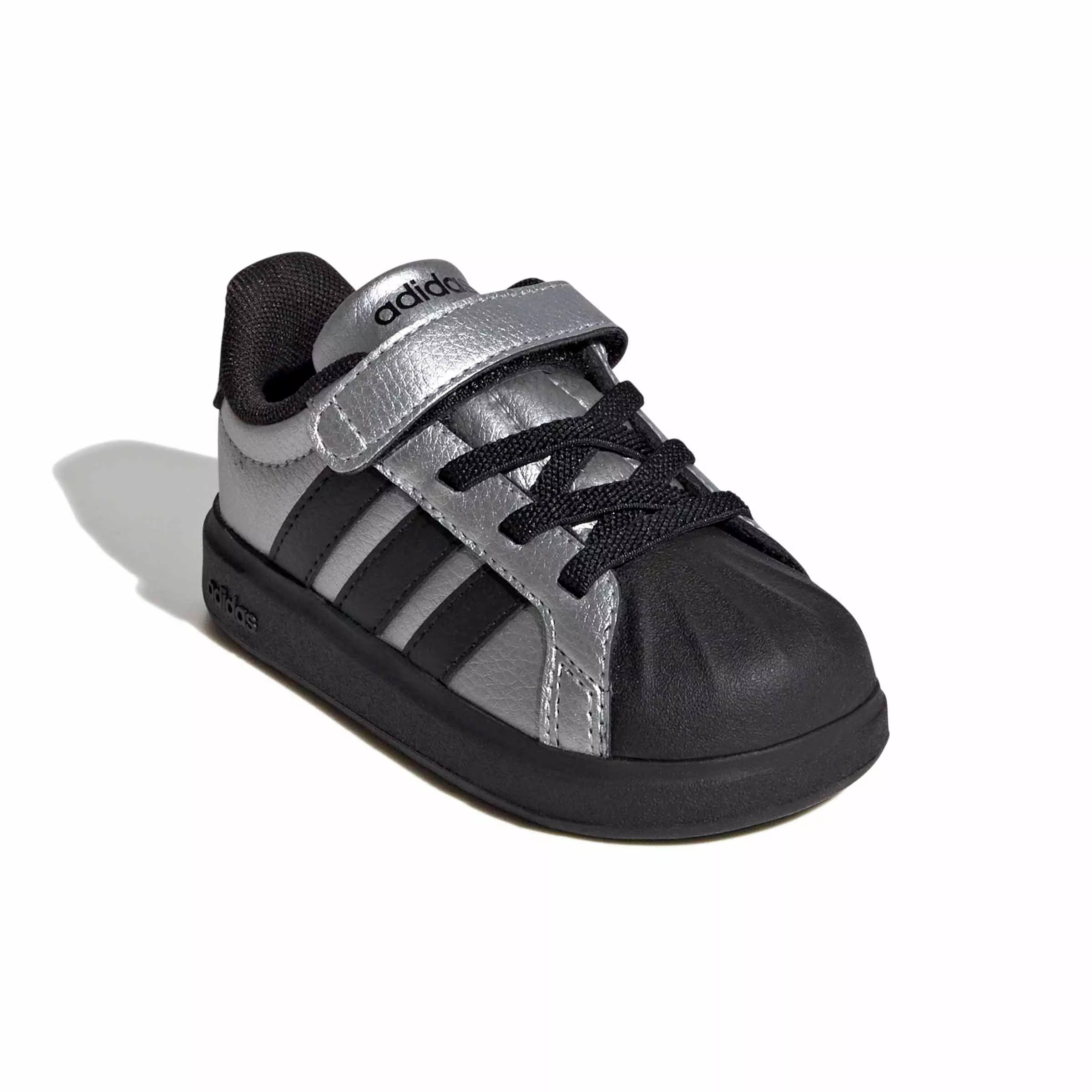 adidas Streettalk "Silver Metallic/Core Black/Silver Metallic" Infant Girls' Shoe - SILVER/BLACK/SILVER