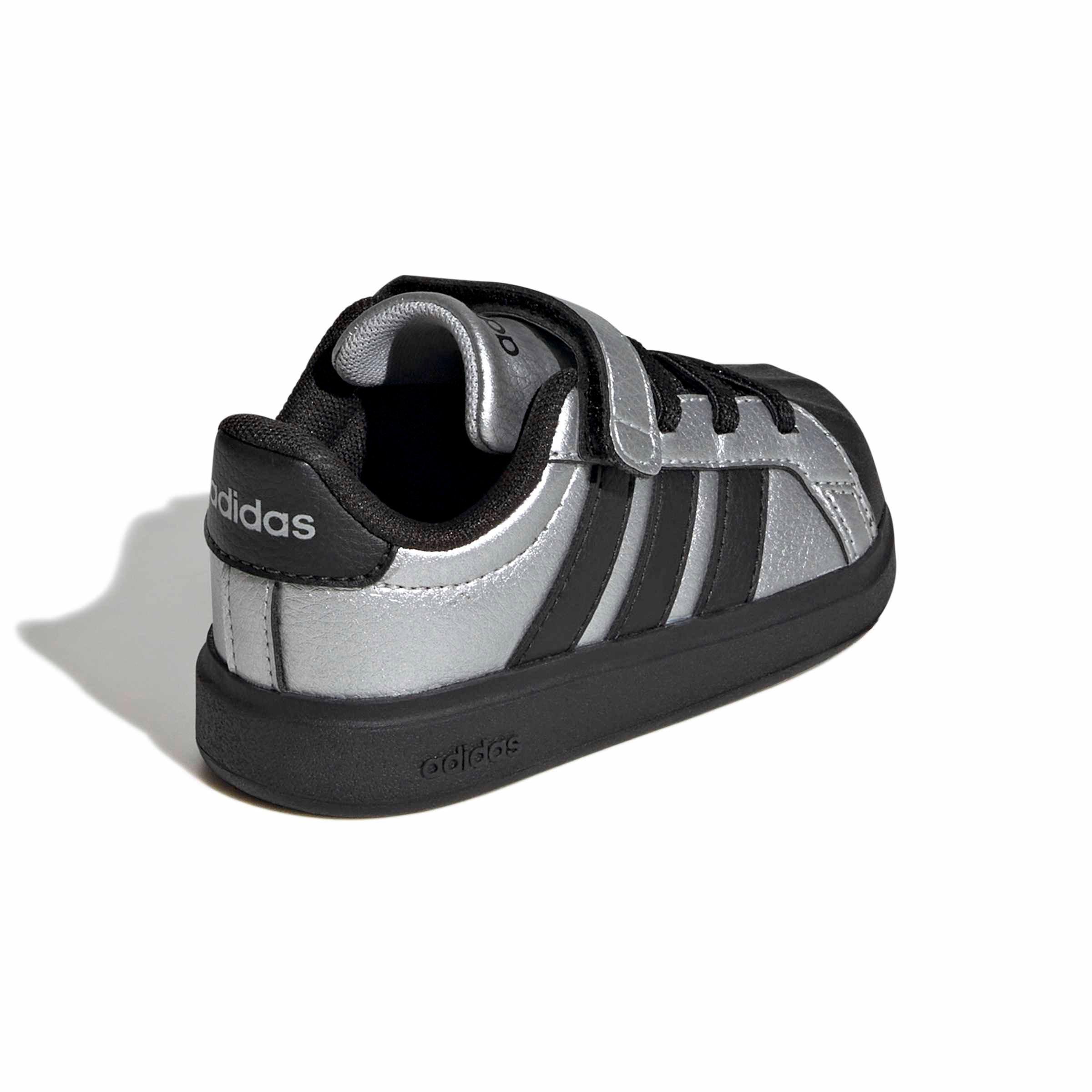 adidas Streettalk "Silver Metallic/Core Black/Silver Metallic" Infant Girls' Shoe - SILVER/BLACK/SILVER