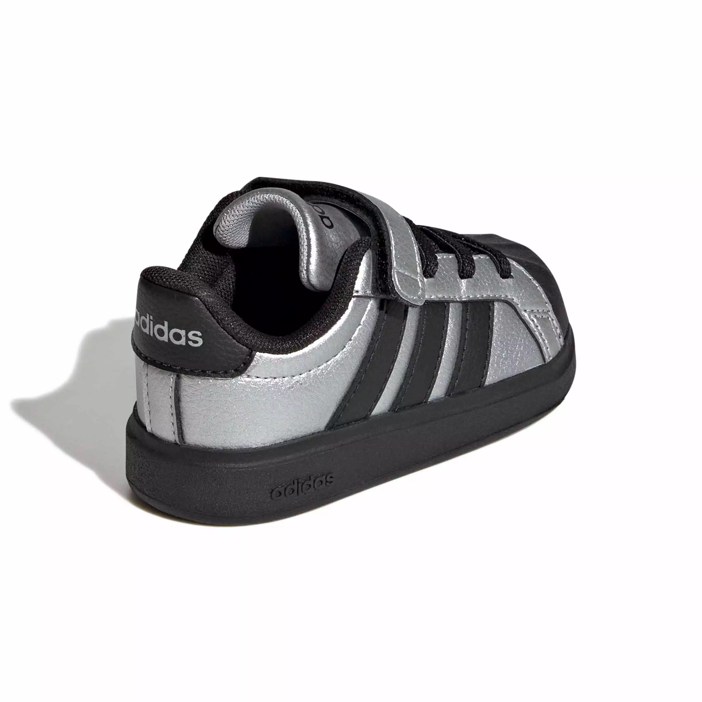 adidas Streettalk "Silver Metallic/Core Black/Silver Metallic" Infant Girls' Shoe - SILVER/BLACK/SILVER