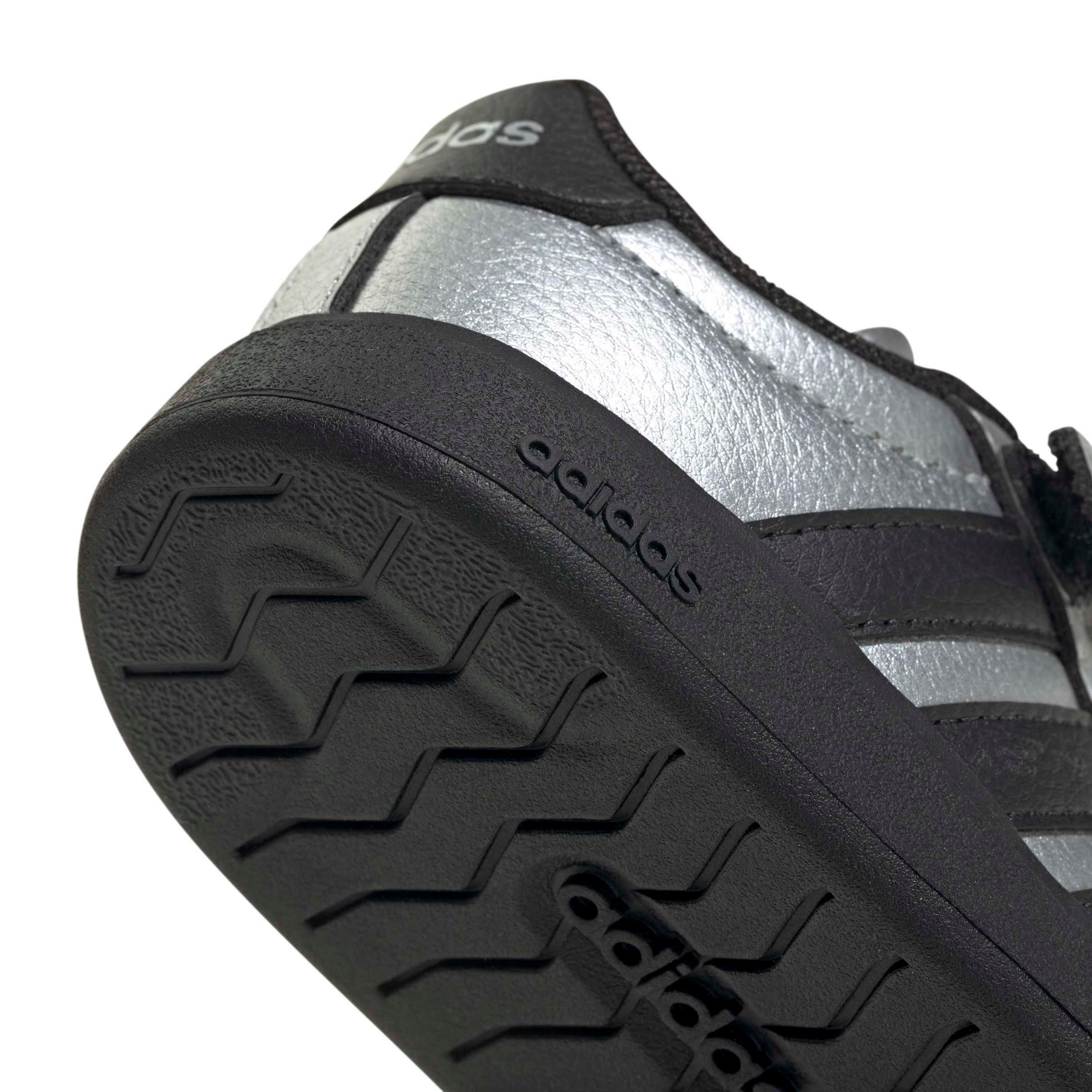adidas Streettalk "Silver Metallic/Core Black/Silver Metallic" Infant Girls' Shoe - SILVER/BLACK/SILVER