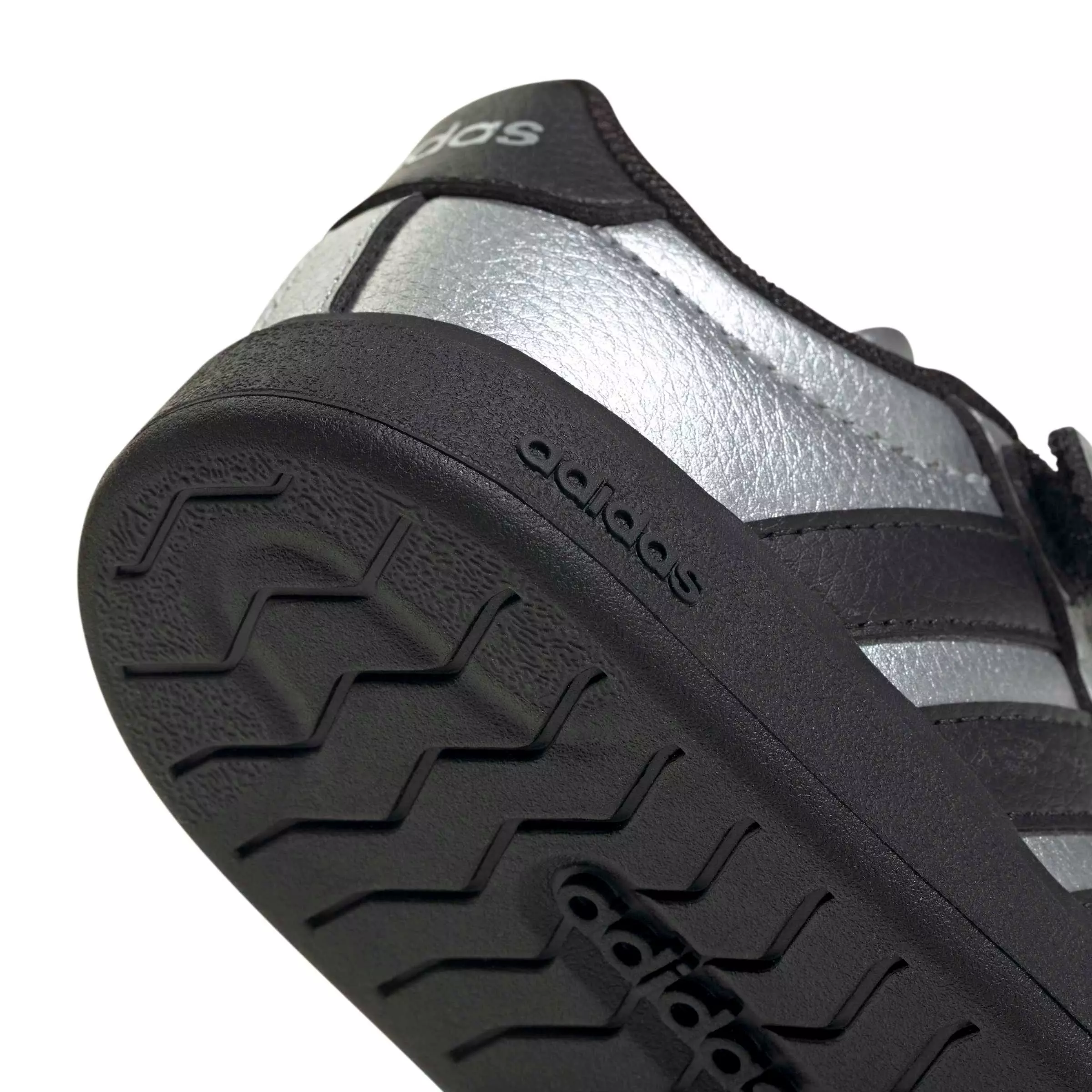 adidas Streettalk "Silver Metallic/Core Black/Silver Metallic" Infant Girls' Shoe - SILVER/BLACK/SILVER