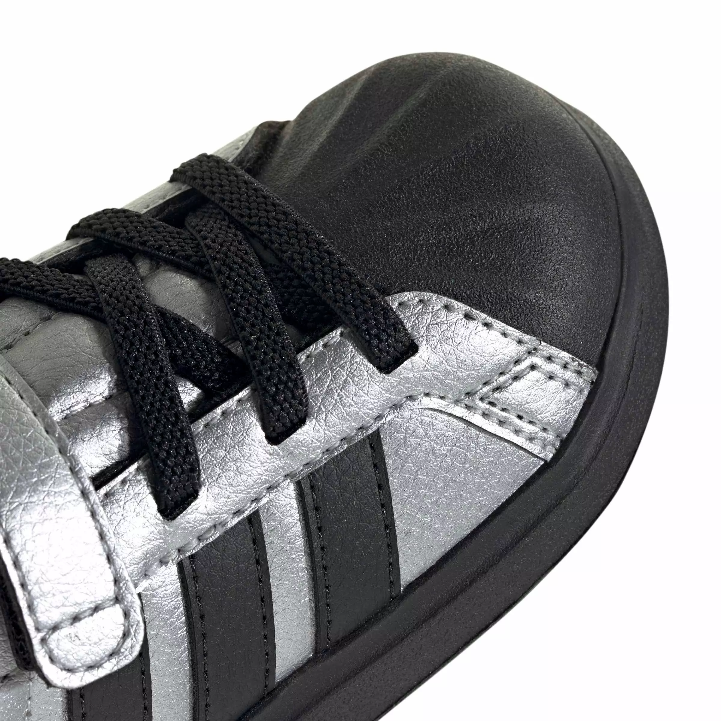 adidas Streettalk "Silver Metallic/Core Black/Silver Metallic" Infant Girls' Shoe - SILVER/BLACK/SILVER