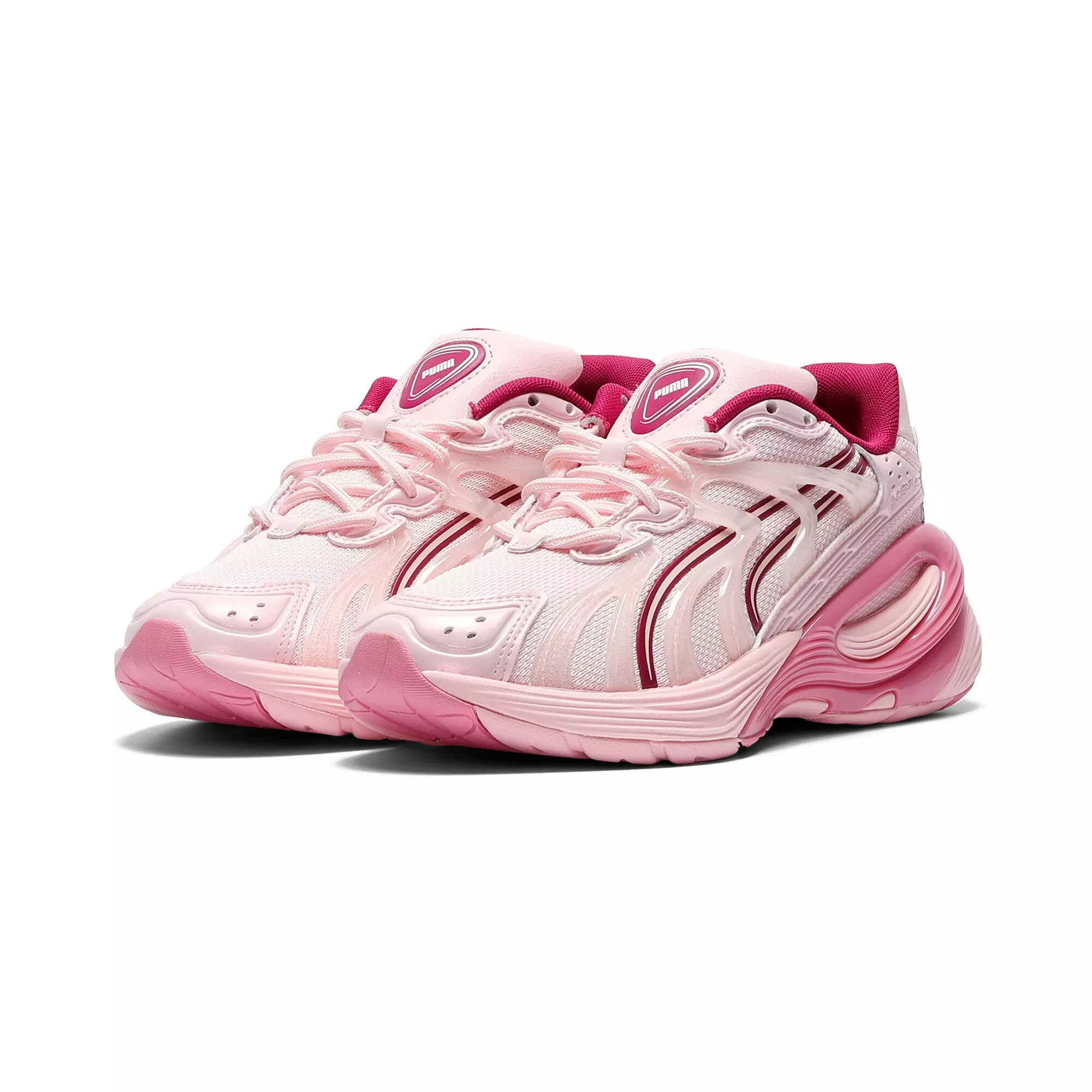 PUMA Inverse Glimmer "Whisp Of Pink/Jasmine Flower/Magenta Gleam" Grade School Girls' Shoe - PINK/JASMINE/MAGENTA