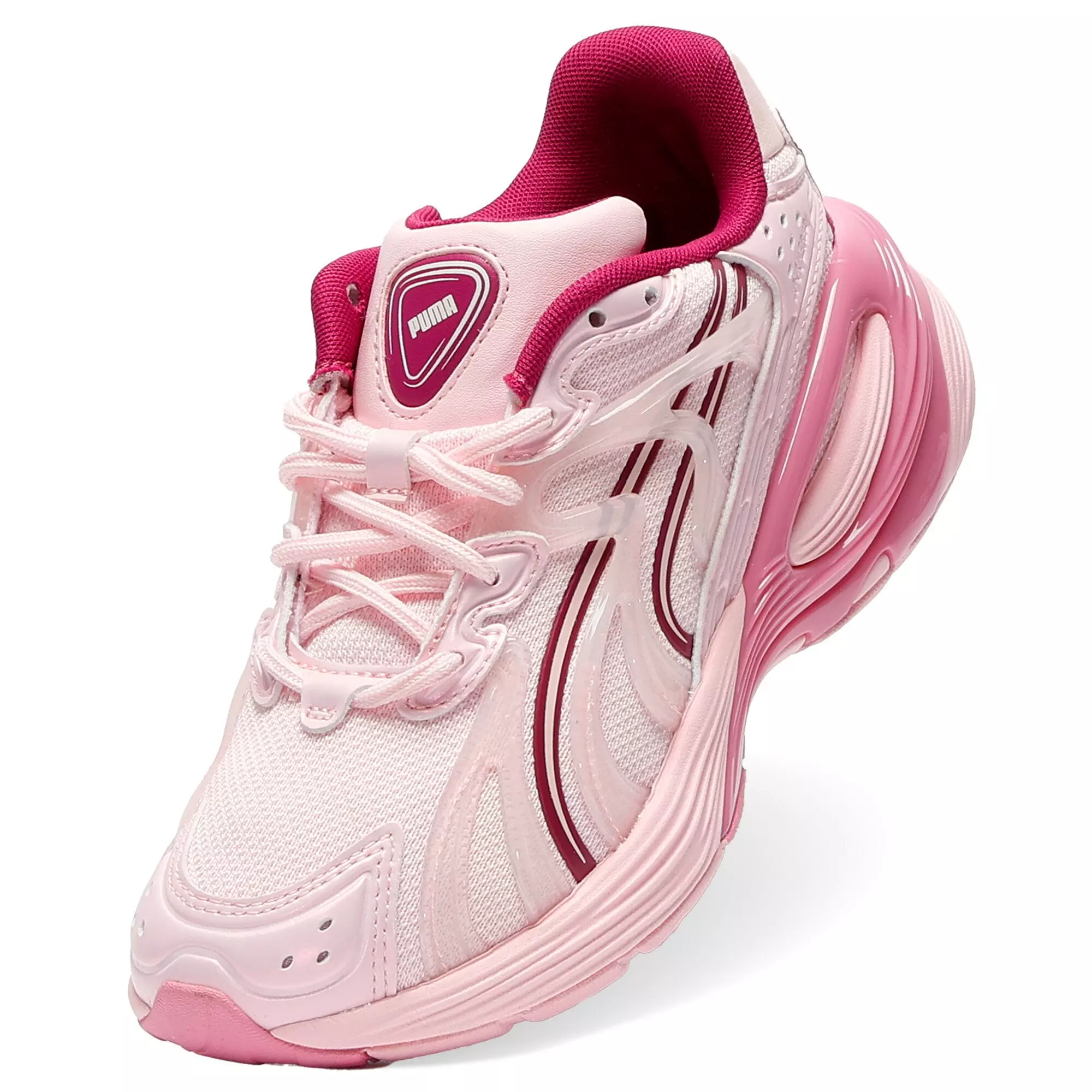 PUMA Inverse Glimmer "Whisp Of Pink/Jasmine Flower/Magenta Gleam" Grade School Girls' Shoe - PINK/JASMINE/MAGENTA