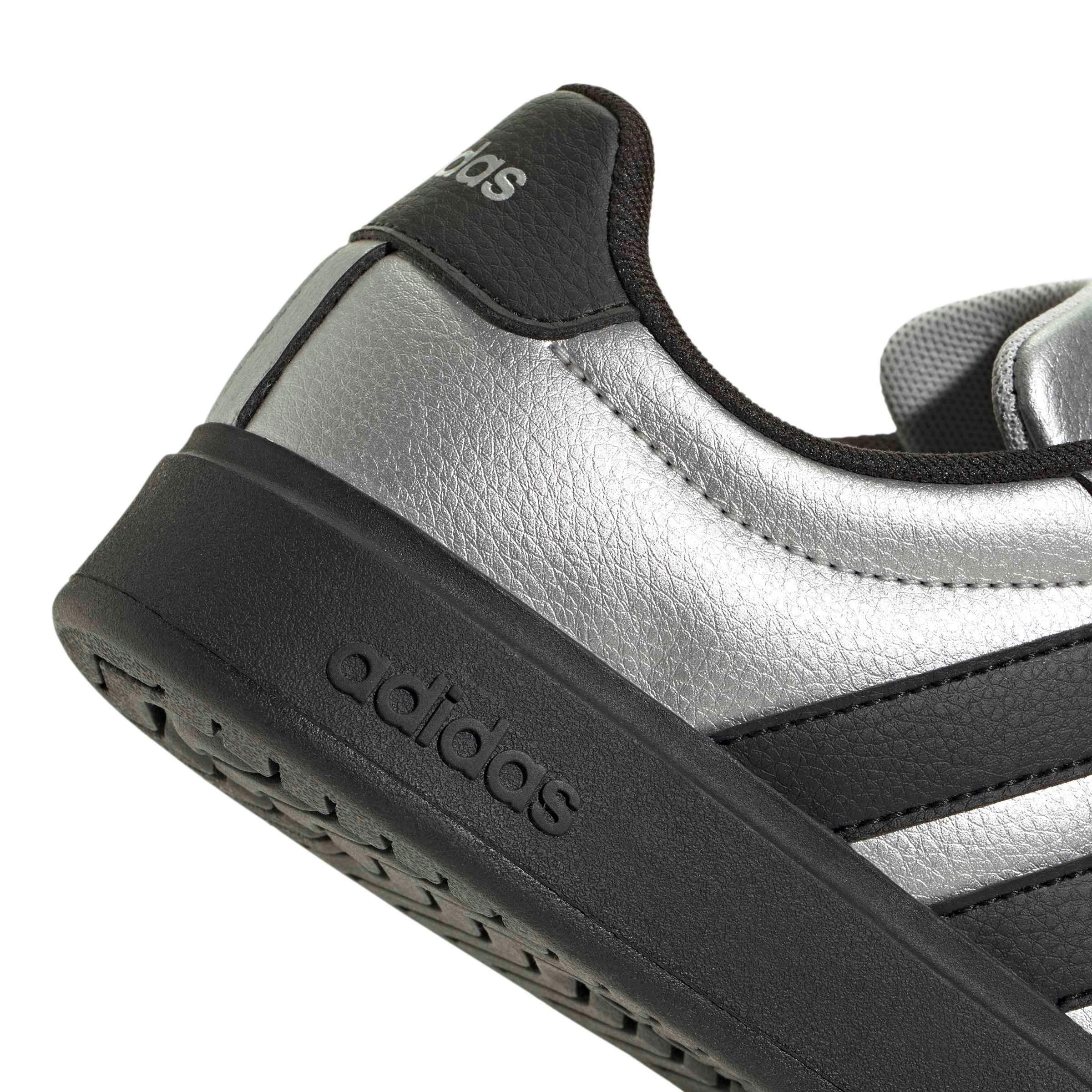 adidas Streettalk "Silver Metallic/Core Black/Silver Metallic" Grade School Girls' Shoe - SILVER/BLACK/SILVER