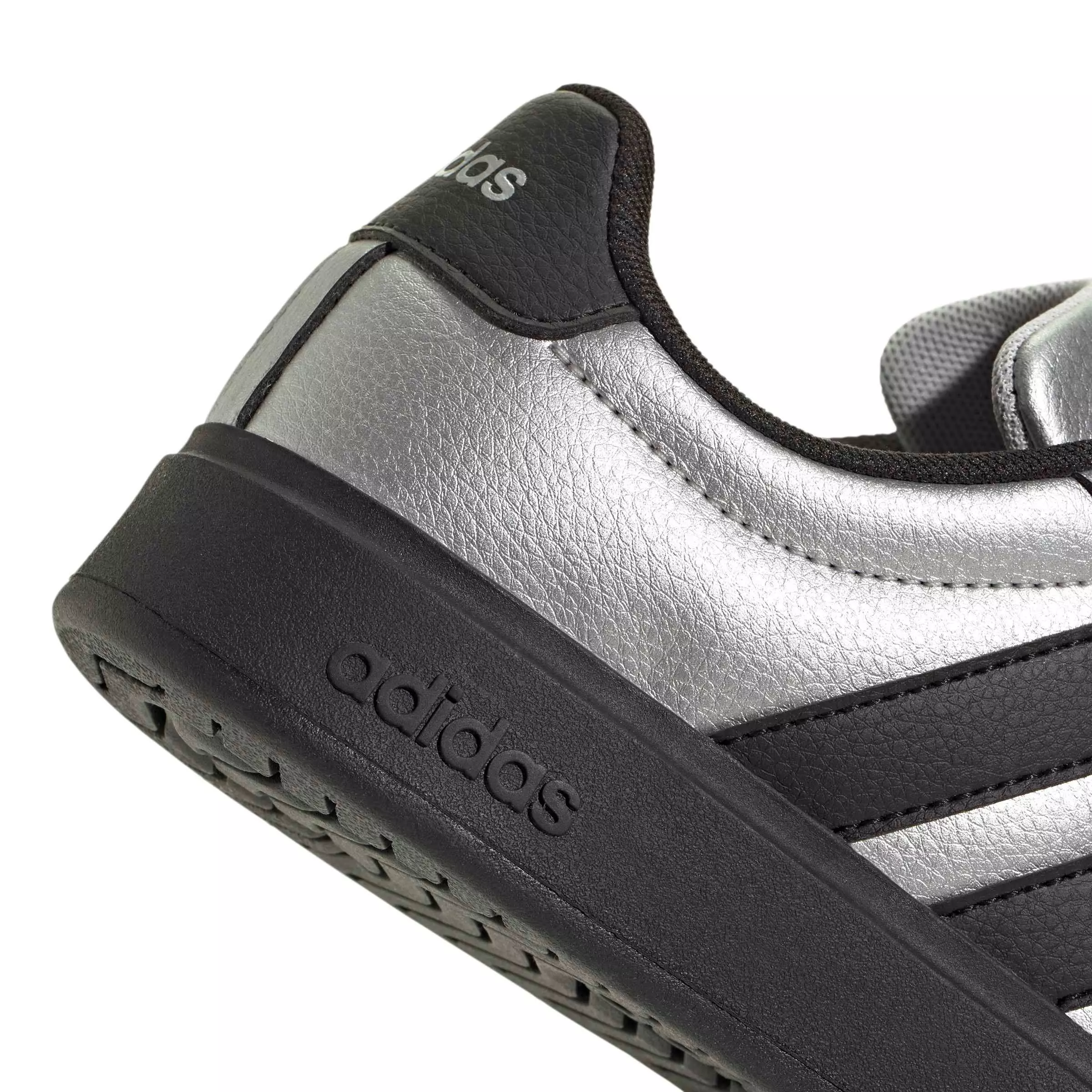 adidas Streettalk "Silver Metallic/Core Black/Silver Metallic" Grade School Girls' Shoe - SILVER/BLACK/SILVER