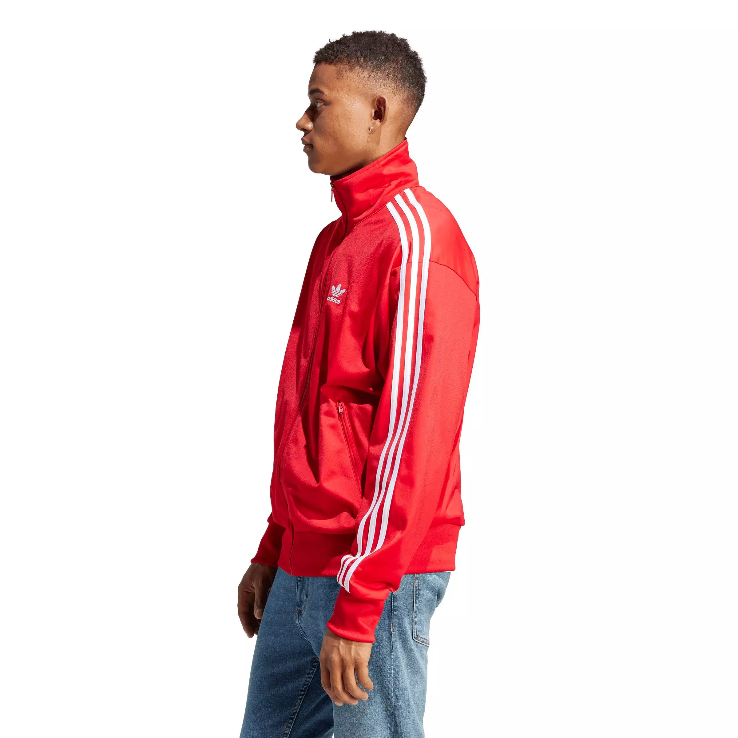 adidas Originals Men's Adicolor Classics Firebird Tracktop- Red - RED