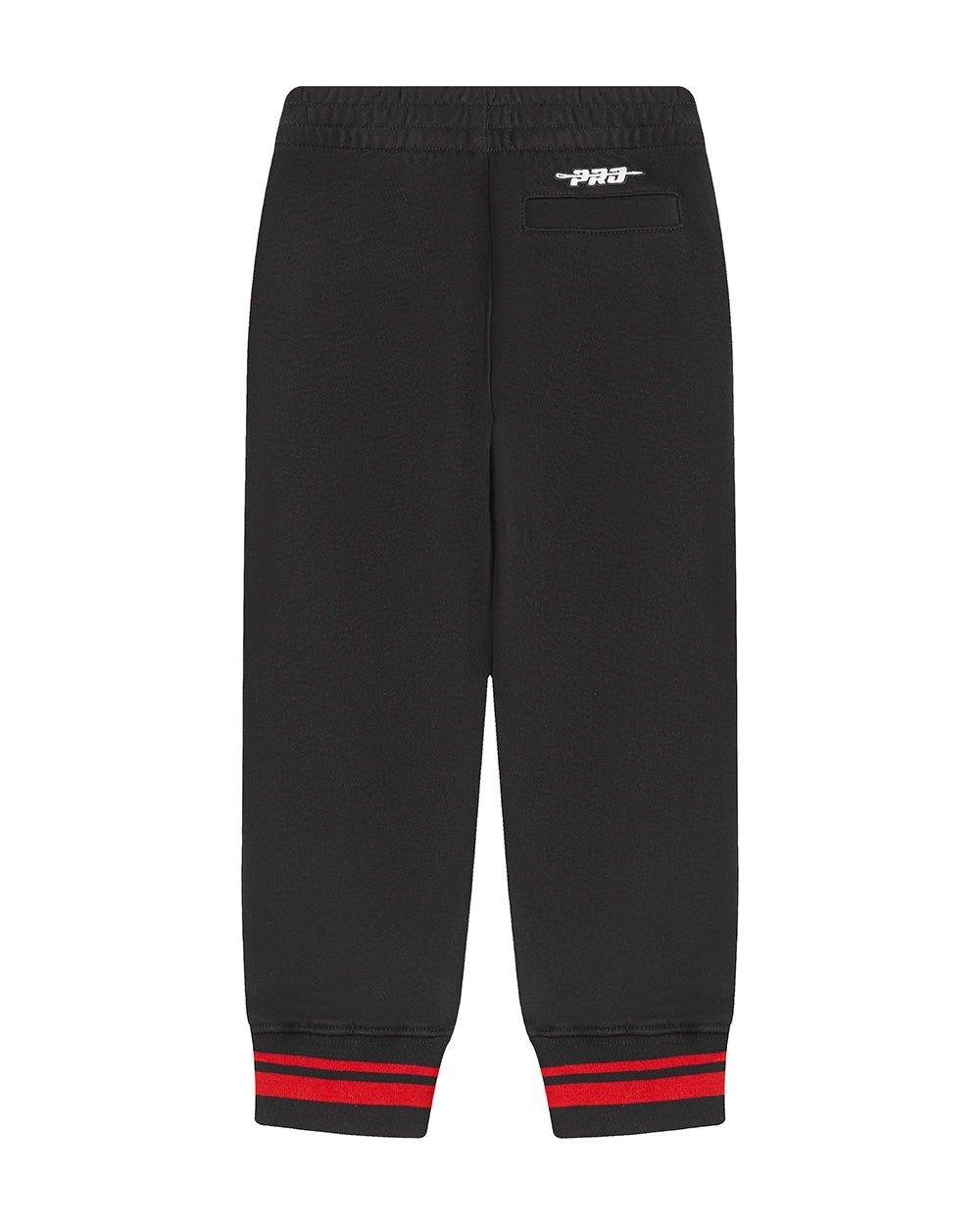 Pro Standard Toddler Boys' NBA Atlanta Hawks Retro Classic Rib Sweatpants - Black/Red - BLACK/RED Thumbnail View 2