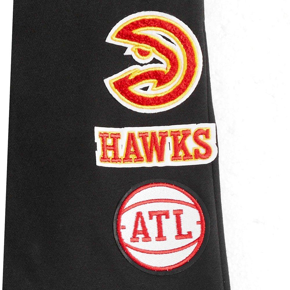 Pro Standard Toddler Boys' NBA Atlanta Hawks Retro Classic Rib Sweatpants - Black/Red - BLACK/RED Thumbnail View 3