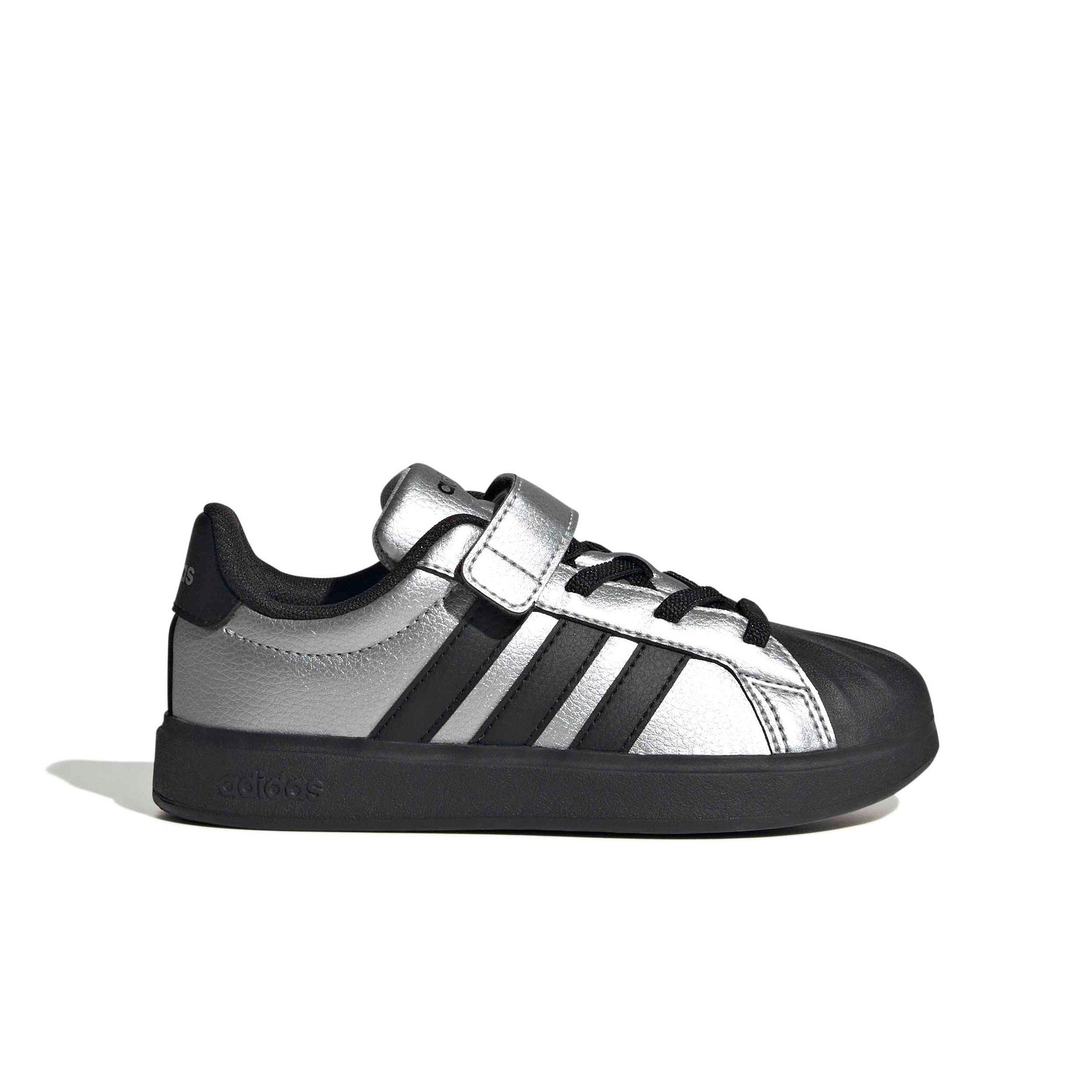 adidas Streettalk "Silver Metallic/Core Black/Silver Metallic" Preschool Girls' Shoe - SILVER/BLACK/SILVER