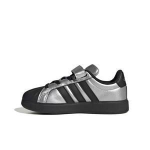 adidas Streettalk "Silver Metallic/Core Black/Silver Metallic" Preschool Girls' Shoe - SILVER/BLACK/SILVER