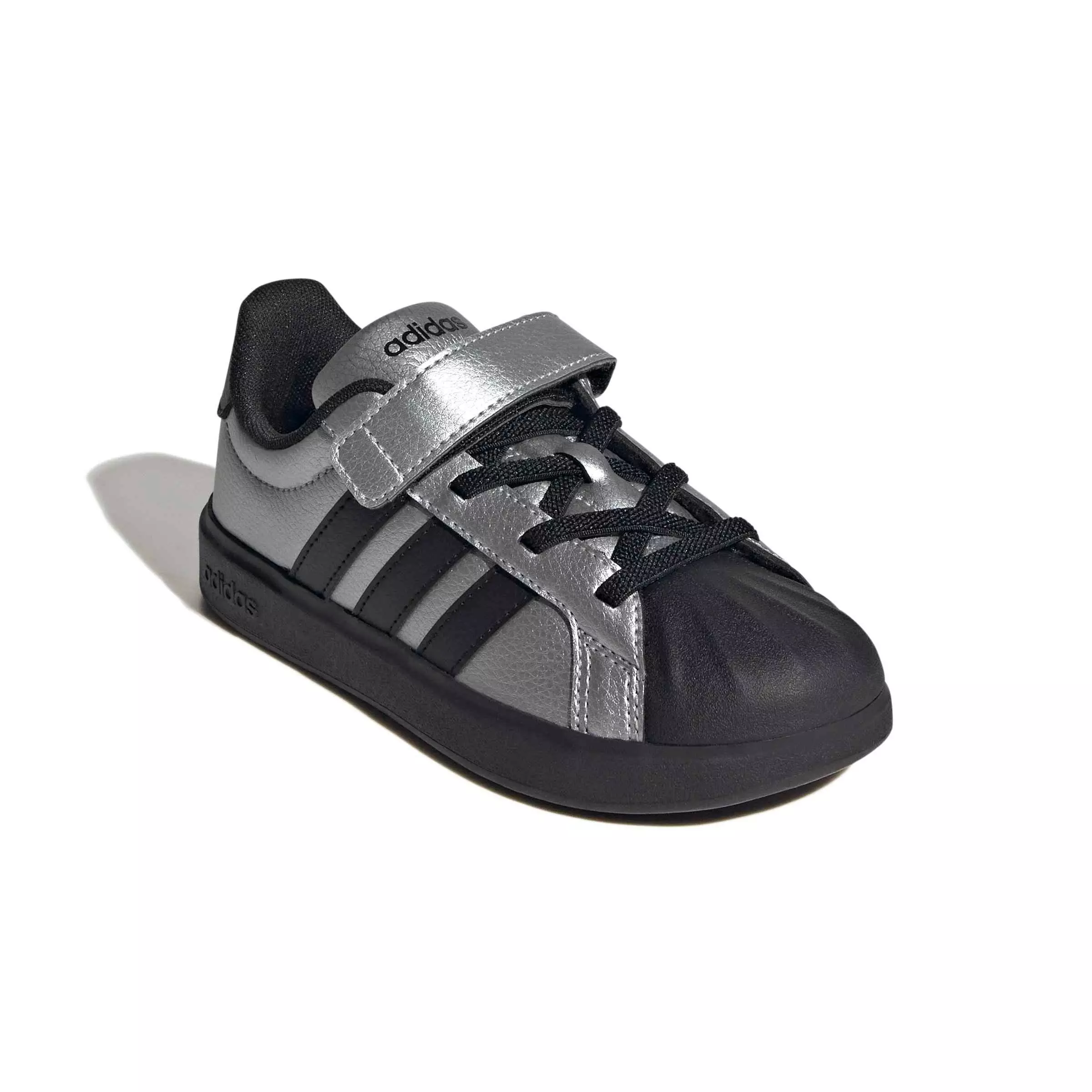 adidas Streettalk "Silver Metallic/Core Black/Silver Metallic" Preschool Girls' Shoe - SILVER/BLACK/SILVER