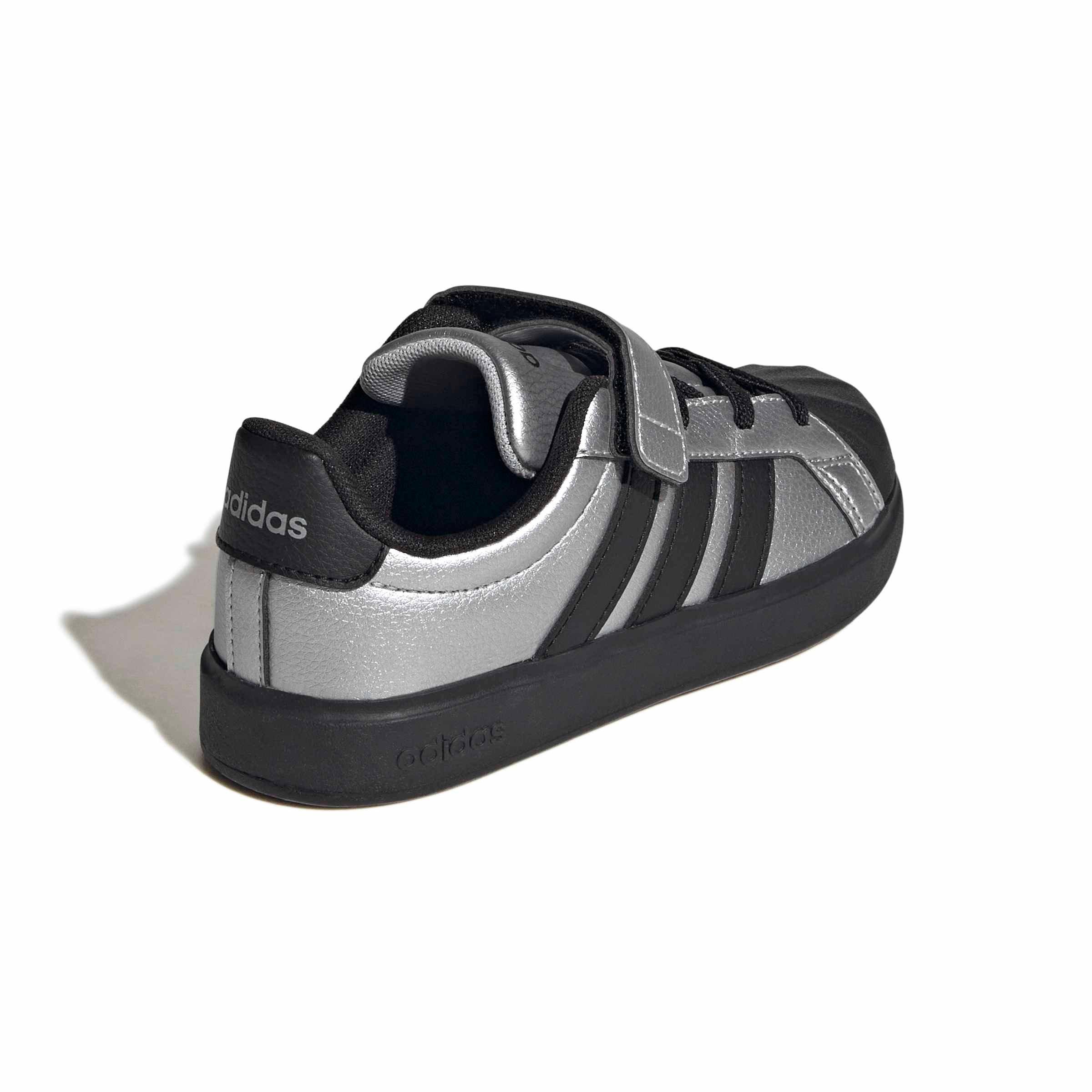 adidas Streettalk "Silver Metallic/Core Black/Silver Metallic" Preschool Girls' Shoe - SILVER/BLACK/SILVER