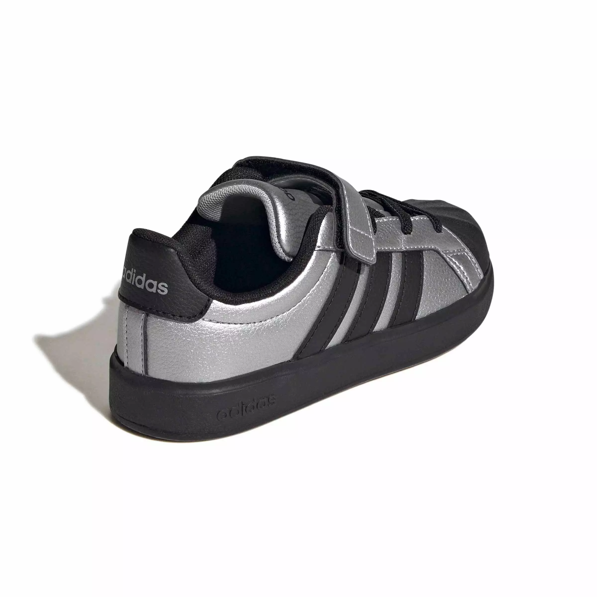adidas Streettalk "Silver Metallic/Core Black/Silver Metallic" Preschool Girls' Shoe - SILVER/BLACK/SILVER