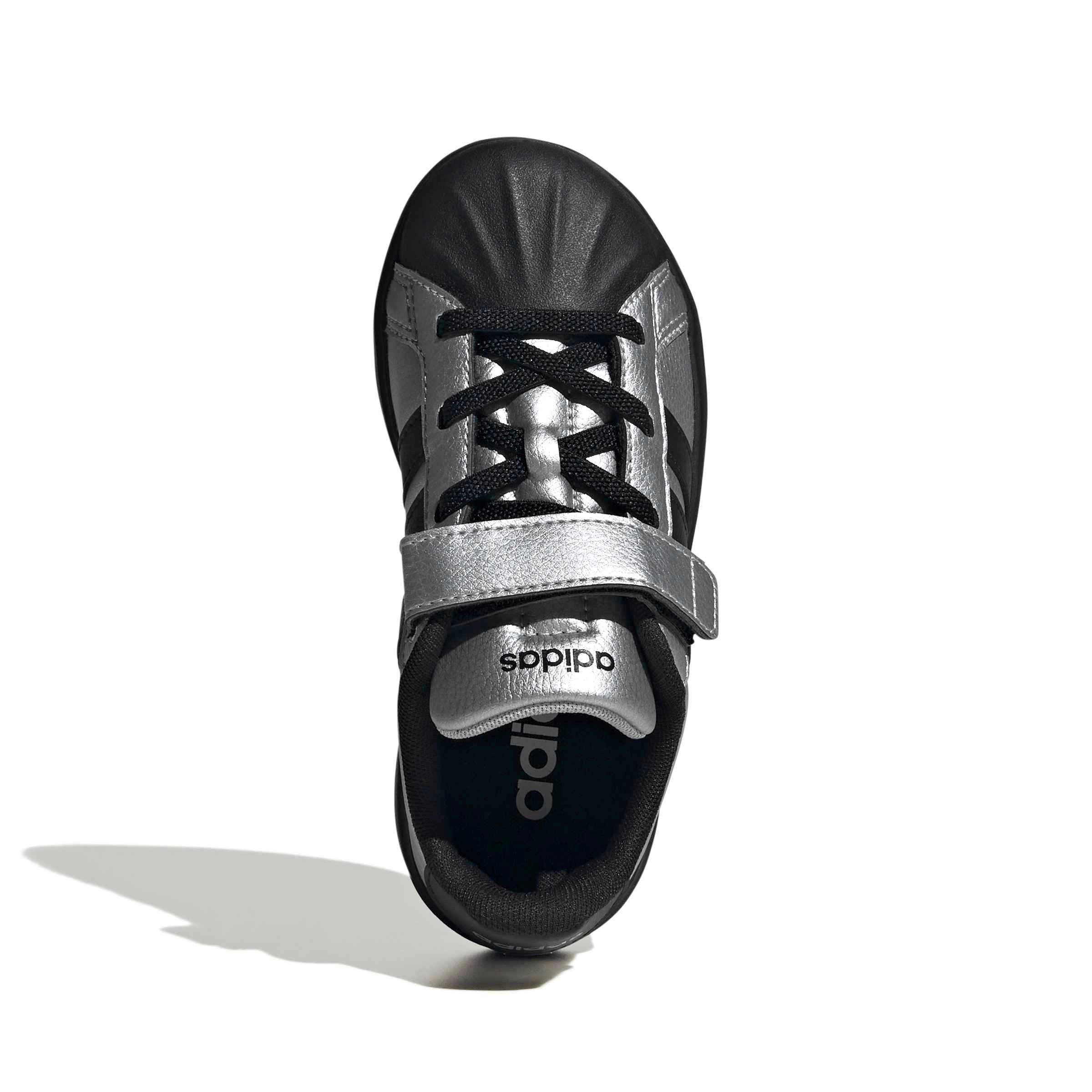 adidas Streettalk "Silver Metallic/Core Black/Silver Metallic" Preschool Girls' Shoe - SILVER/BLACK/SILVER